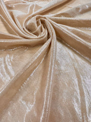 Tull Elastic Metalizat - Bej cu pelicula argintie