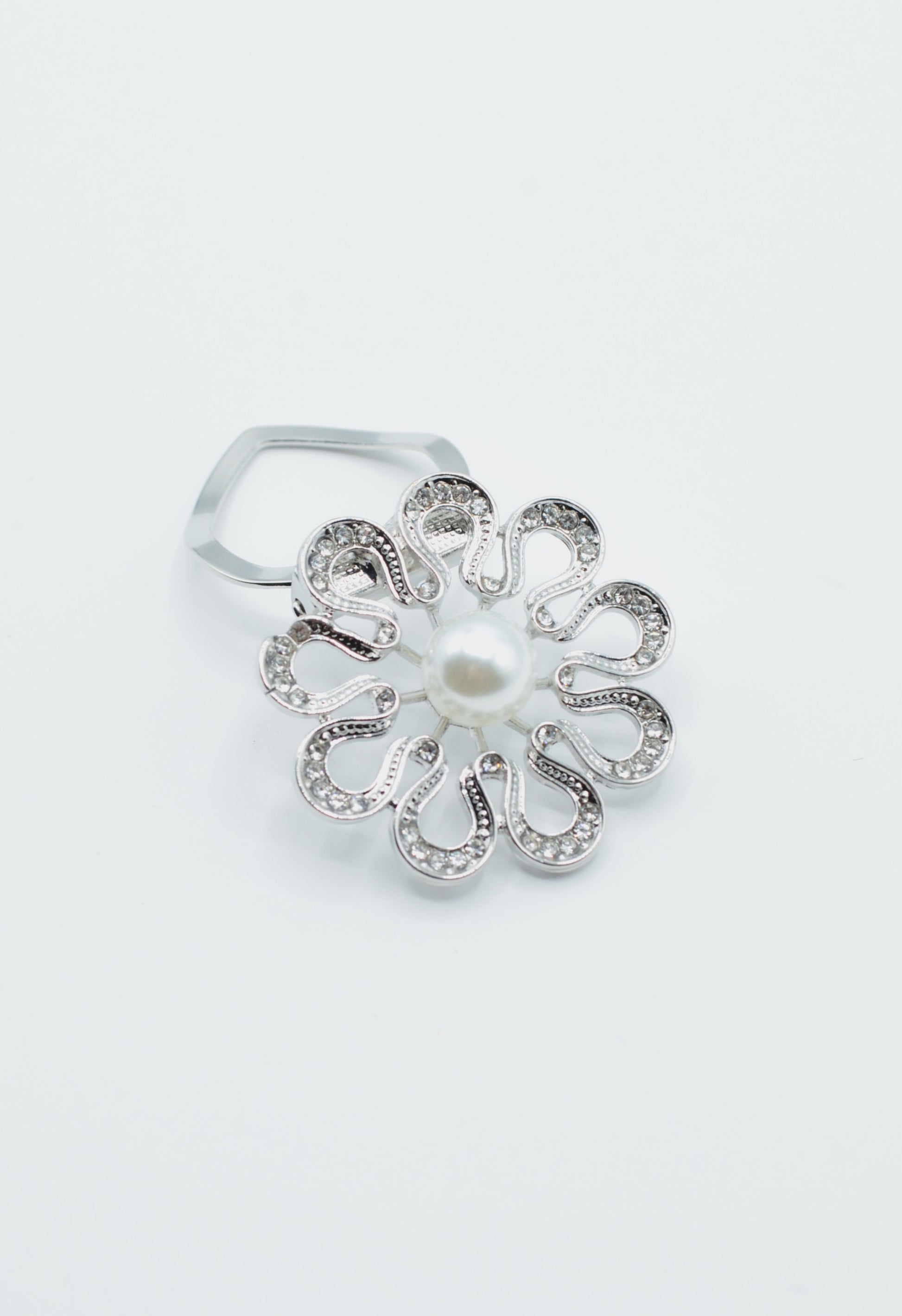 Clips Esarfa Cu Perla Si Pietre, 37mm