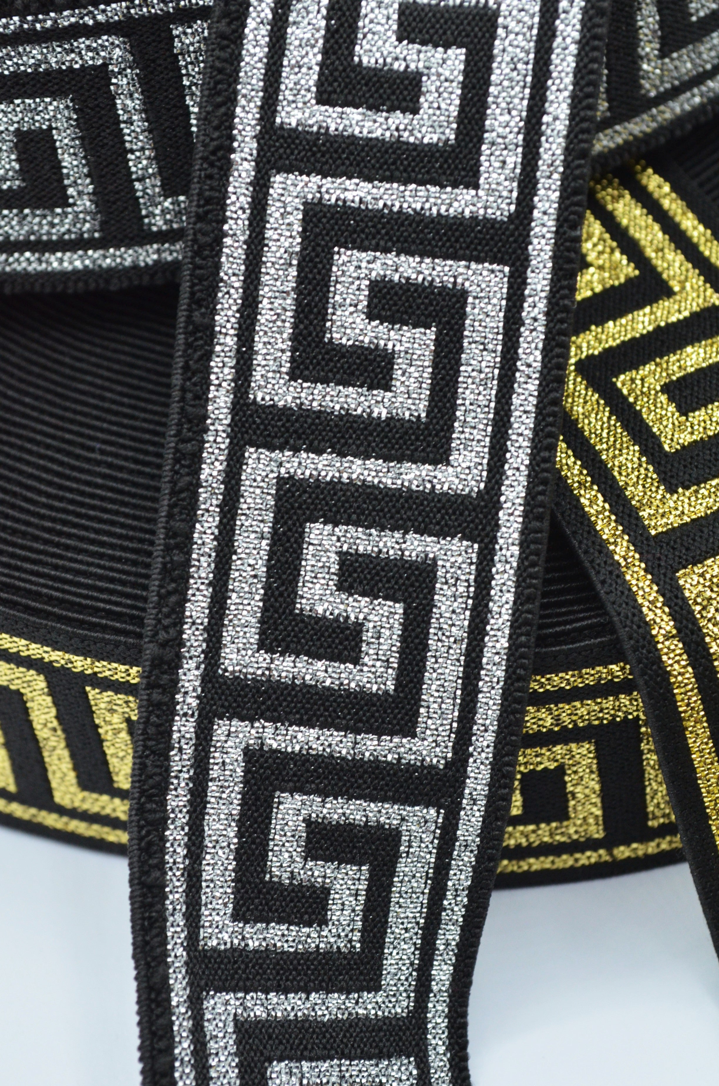 Elastic Decorativ 4cm, Auriu/Argintiu