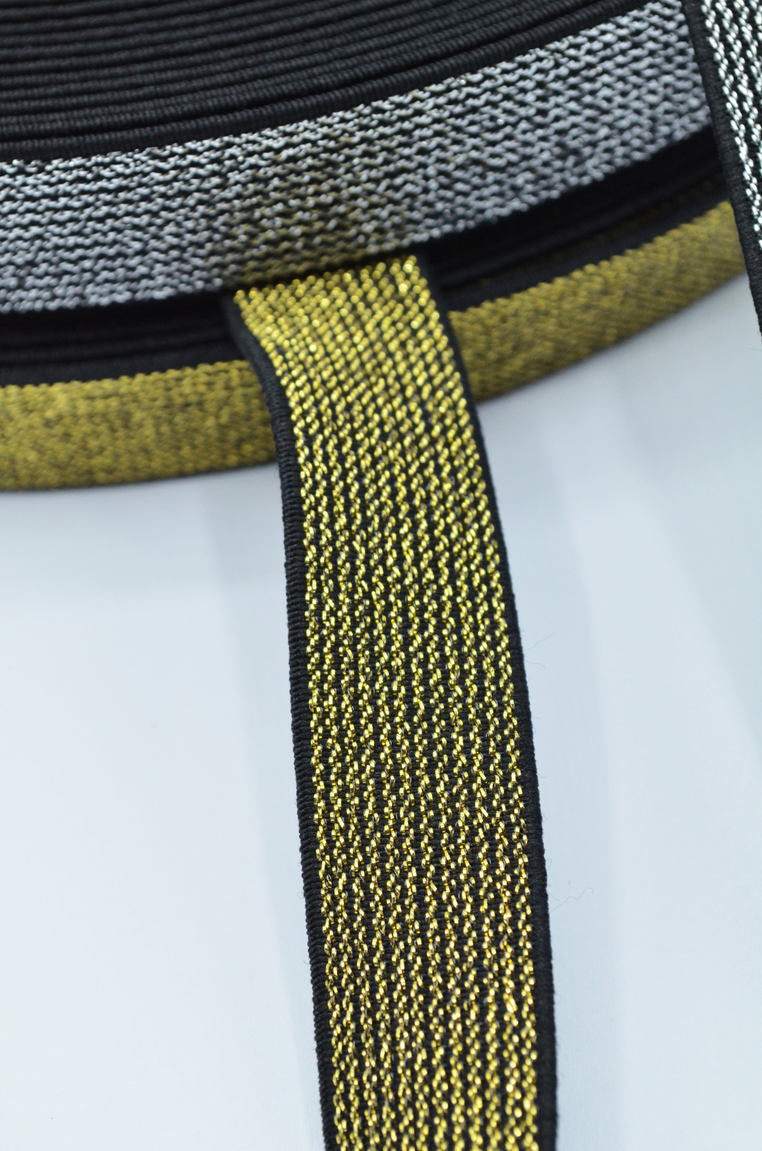 Elastic Decorativ 2cm, Auriu/Argintiu