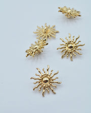 Nasturi metalici soare 1.80 cm Aurii