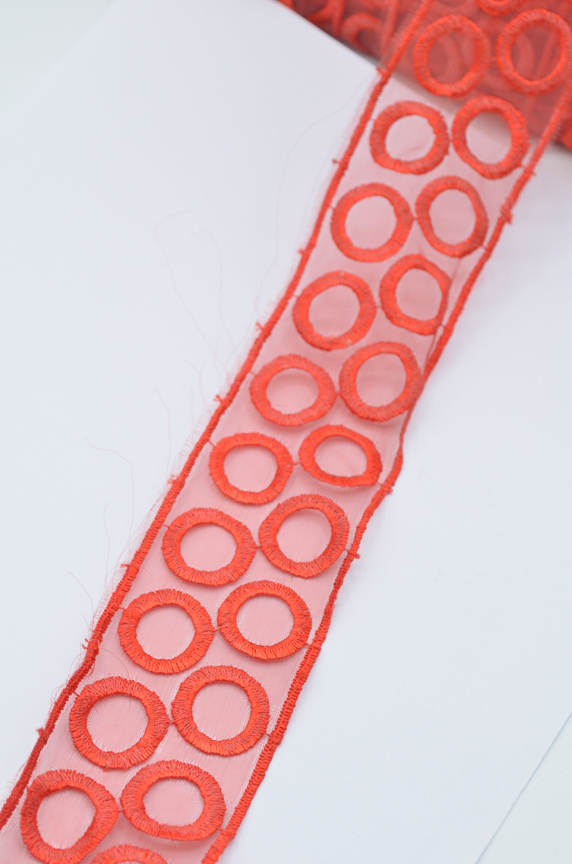 Pasmanterie Organza 45mm, Rosu
