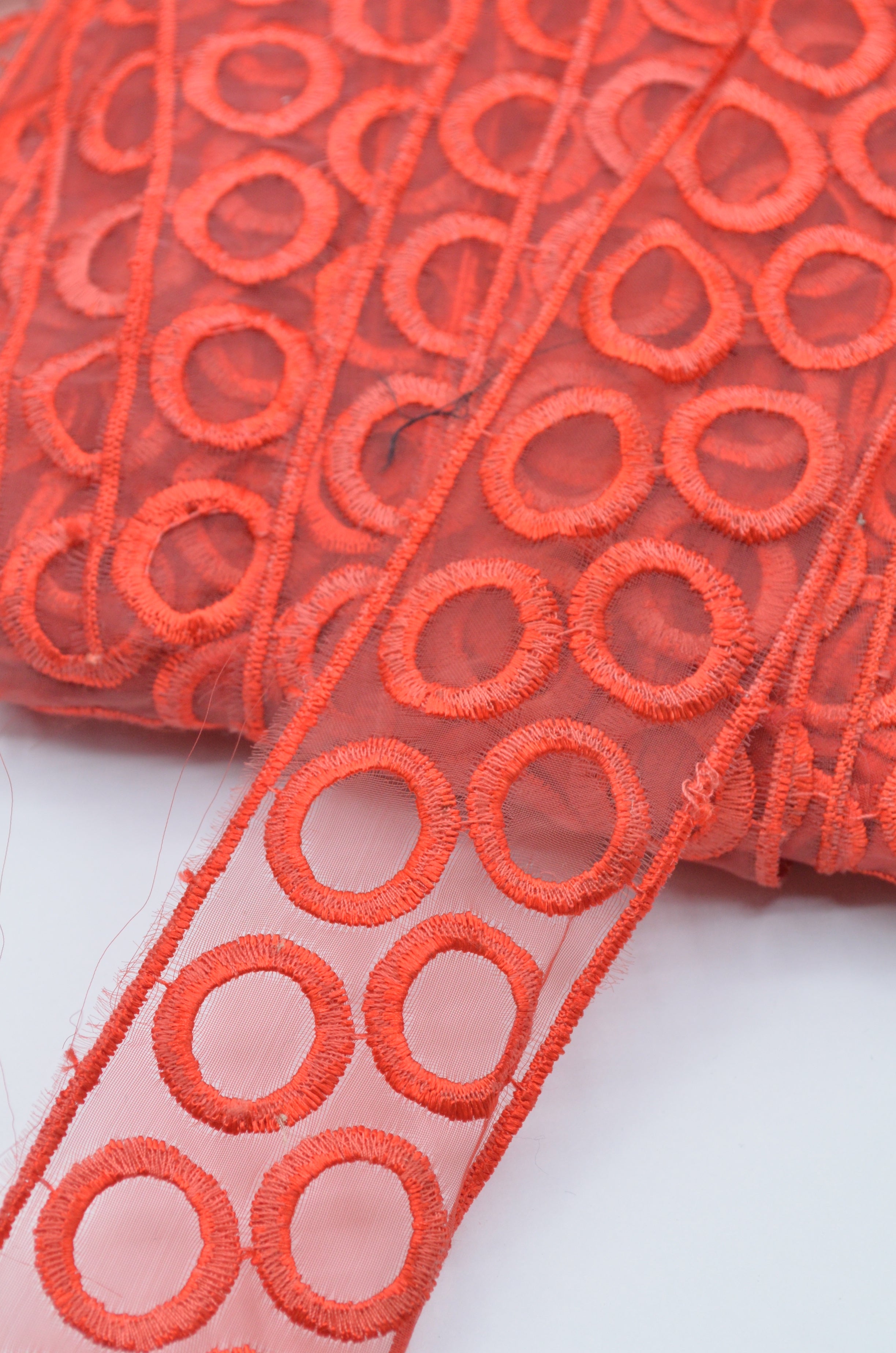 Pasmanterie Organza 45mm, Rosu