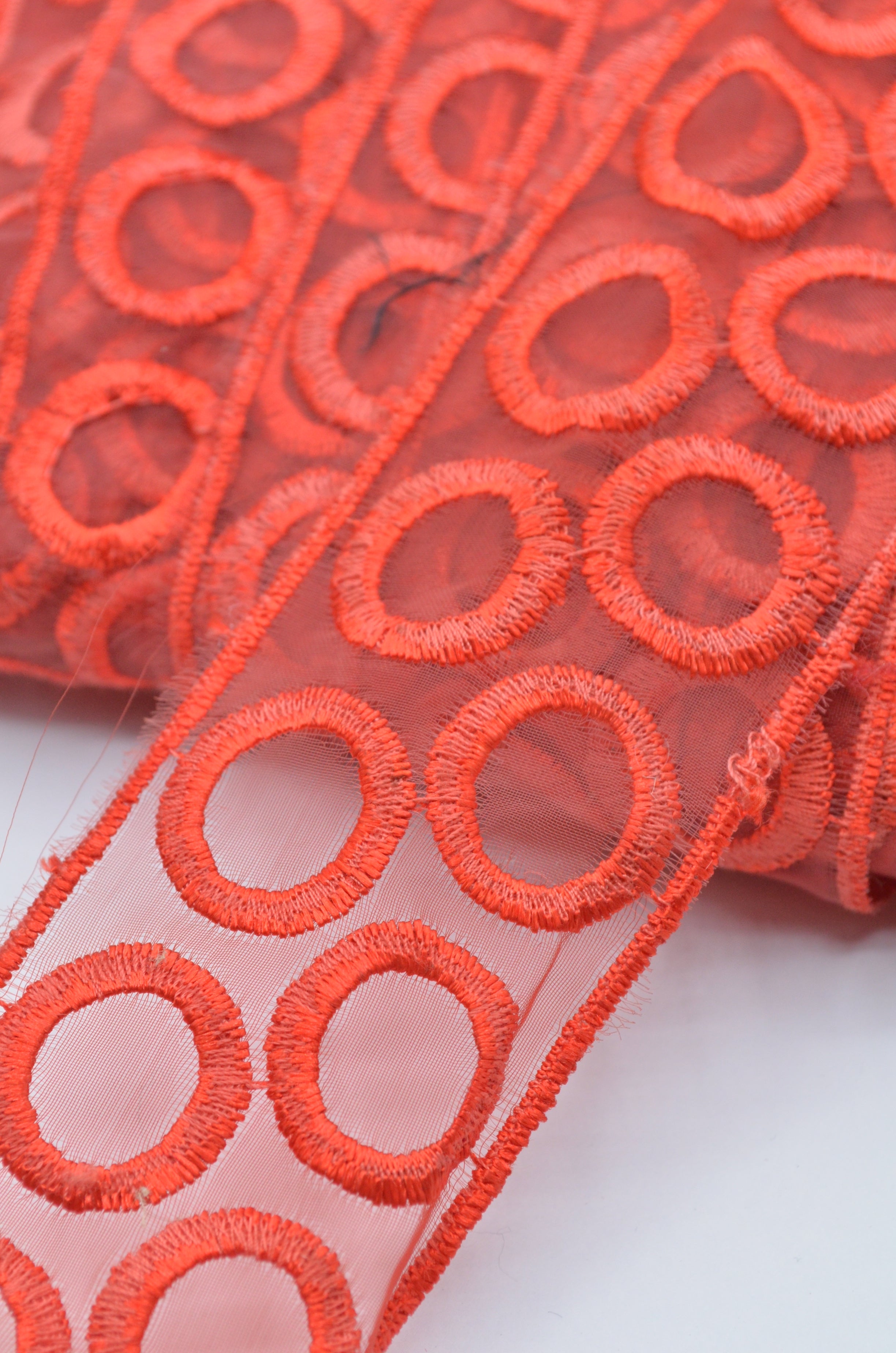 Pasmanterie Organza 45mm, Rosu