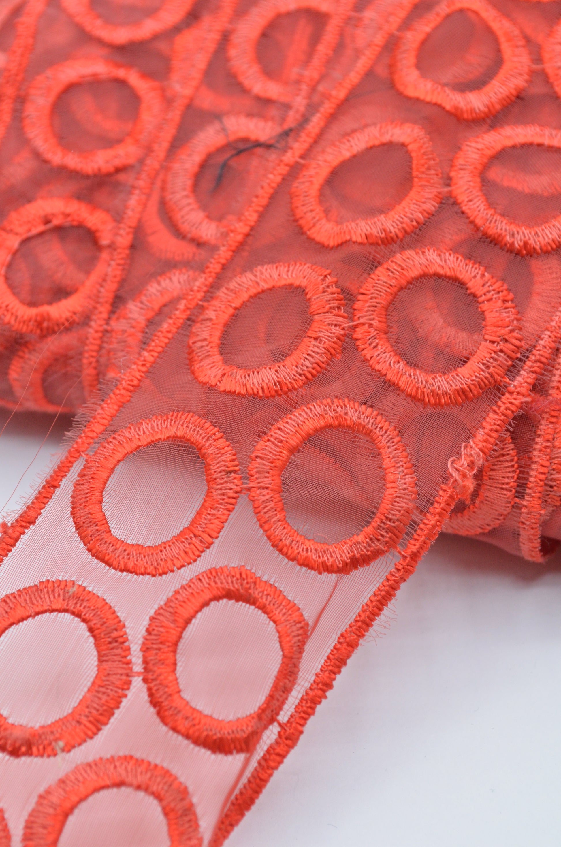 Pasmanterie Organza 45mm, Rosu