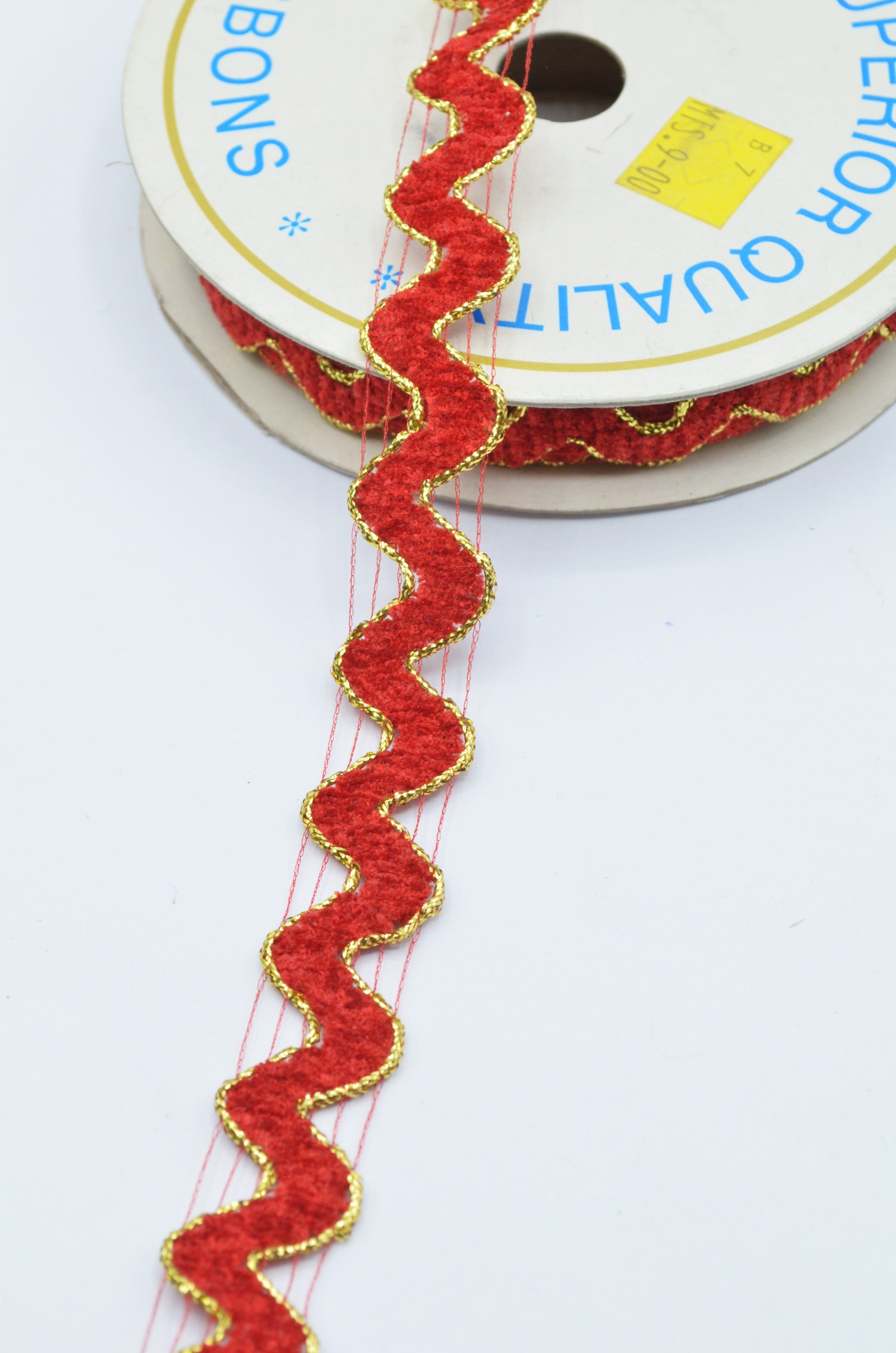 Pasmanterie Zig-Zag 23mm, Rosu