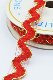 Pasmanterie Zig-Zag 23mm, Rosu