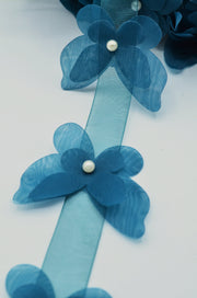 Pasmanterie Fluturi 6cm, Turcoaz