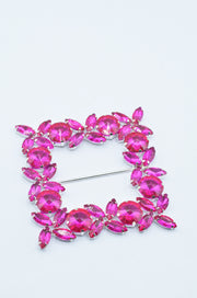 Catarama Metalica Cu Strasuri 50mm, (9cm) Fucsia