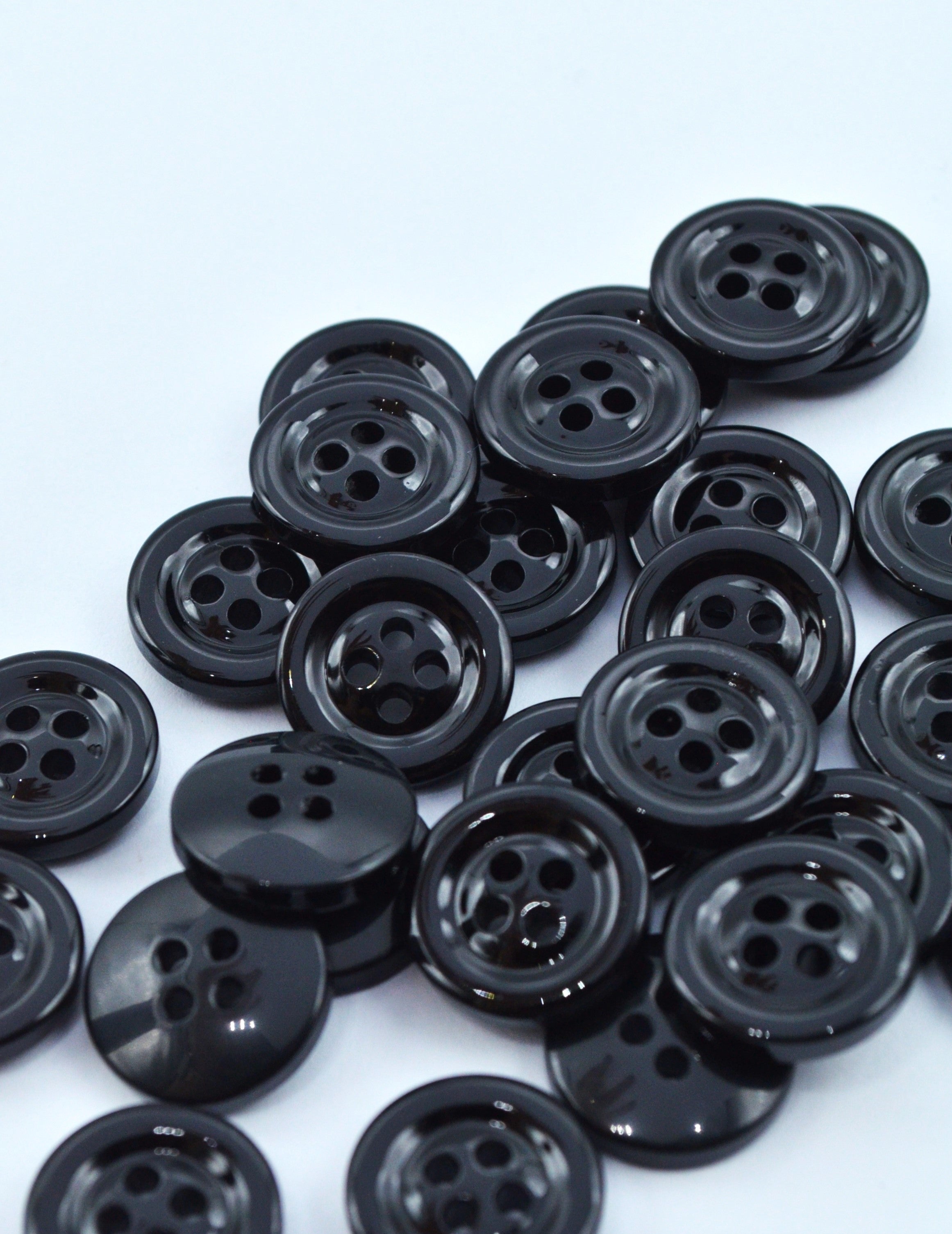 Nasturi De Plastic 15mm, Negru