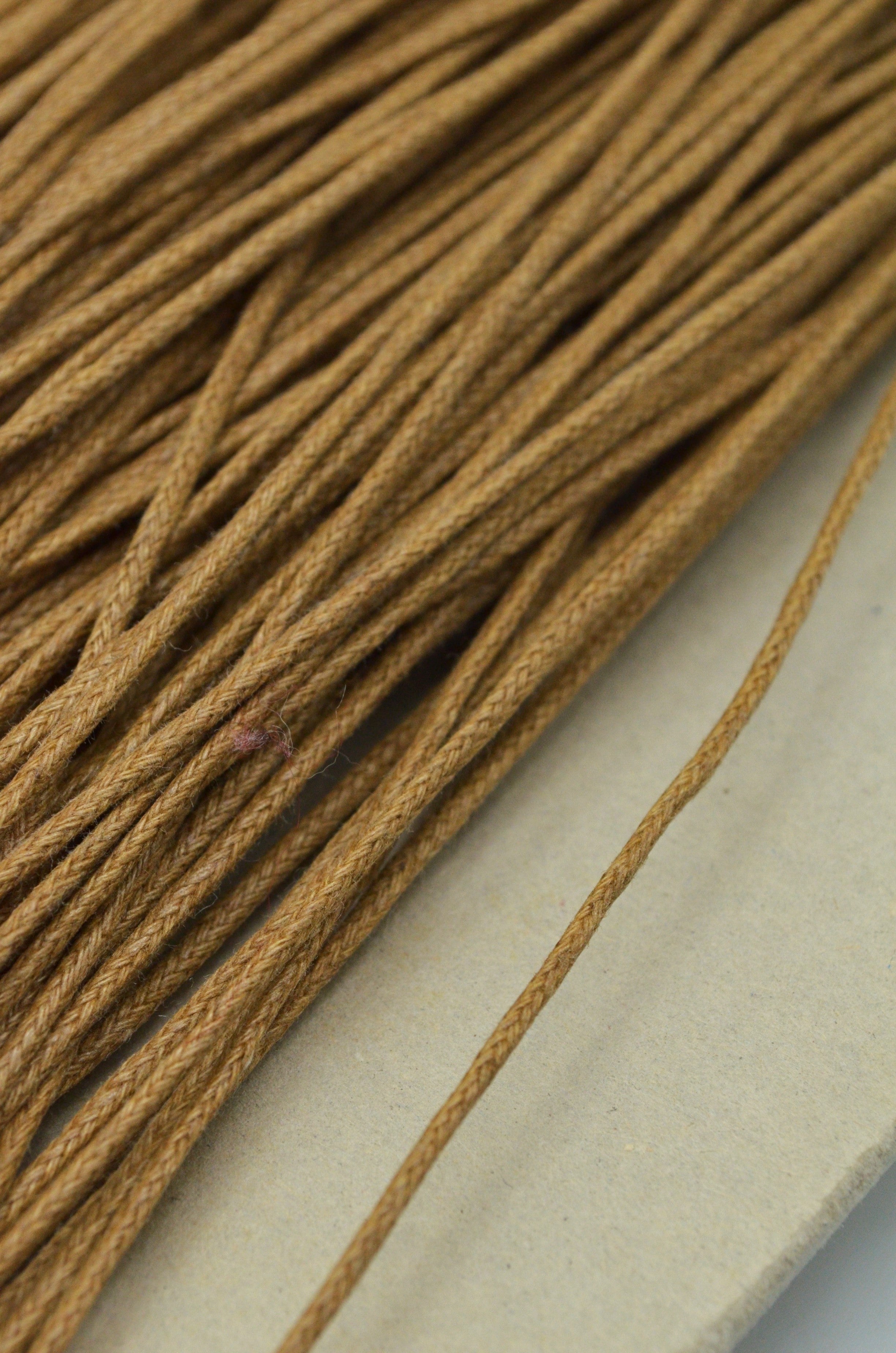 Snur De Bumbac Cerat 2mm, Bej