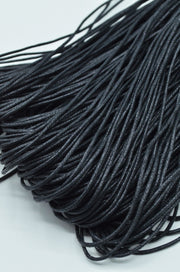 Snur De Bumbac Cerat 2mm, Negru