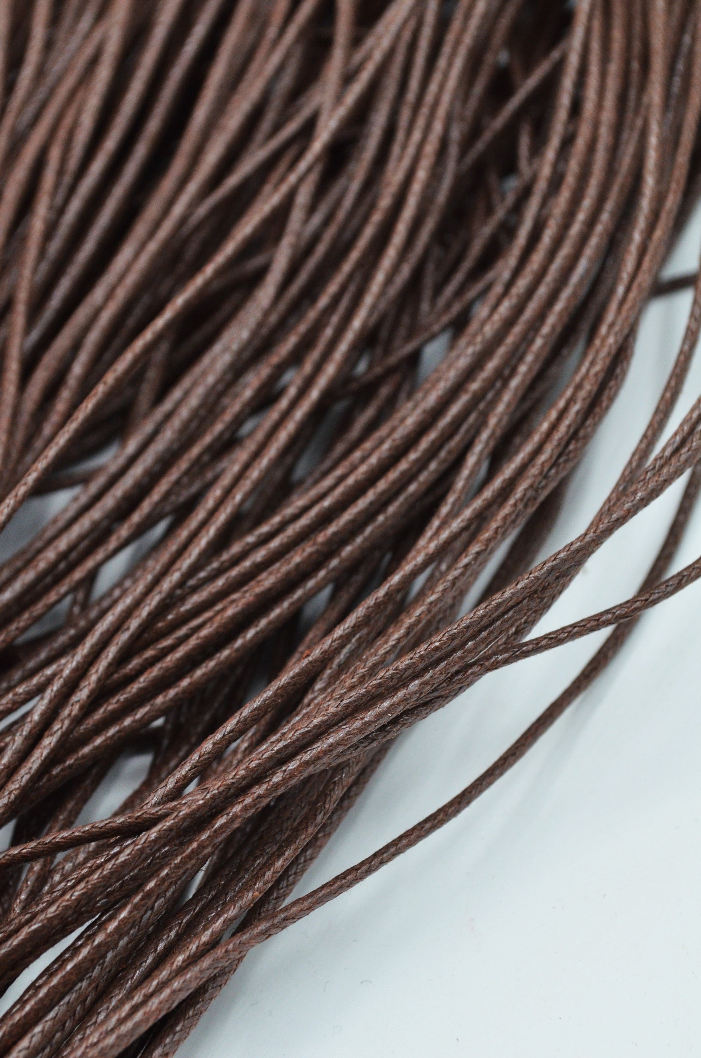 Snur De Bumbac Cerat 2mm, Maro