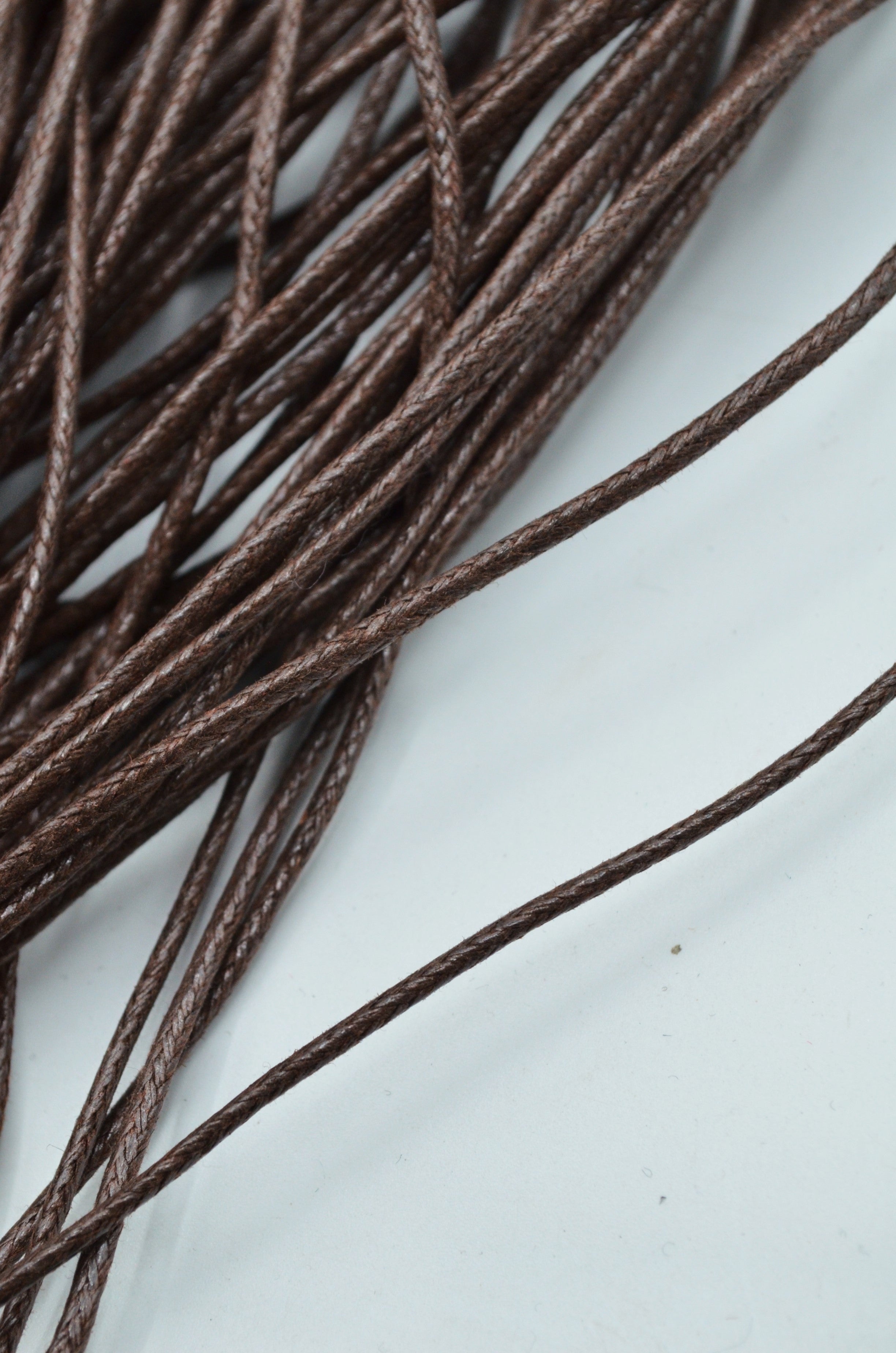 Snur De Bumbac Cerat 2mm, Maro