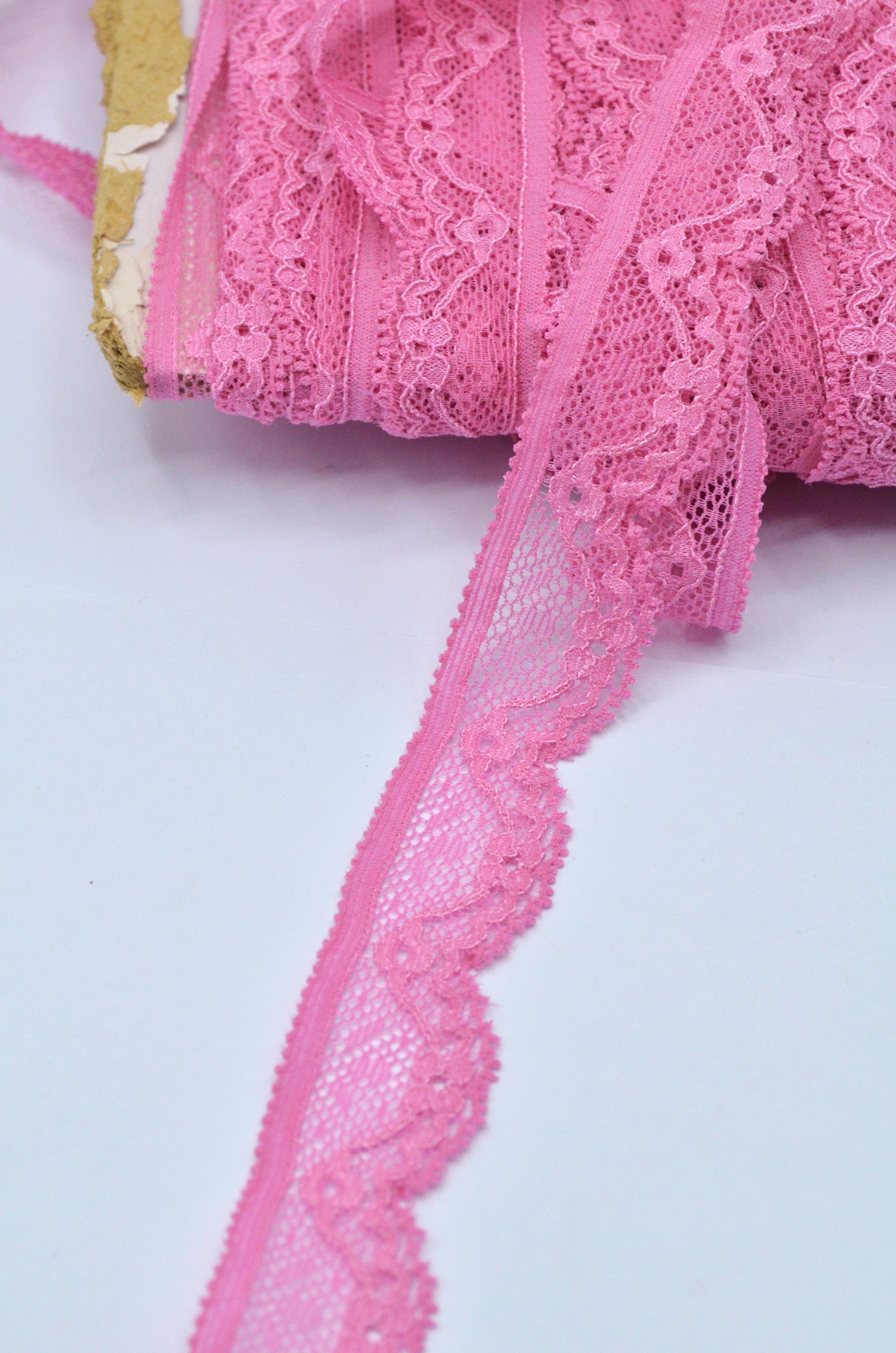 Dantela Elastica 2.50cm, Roz