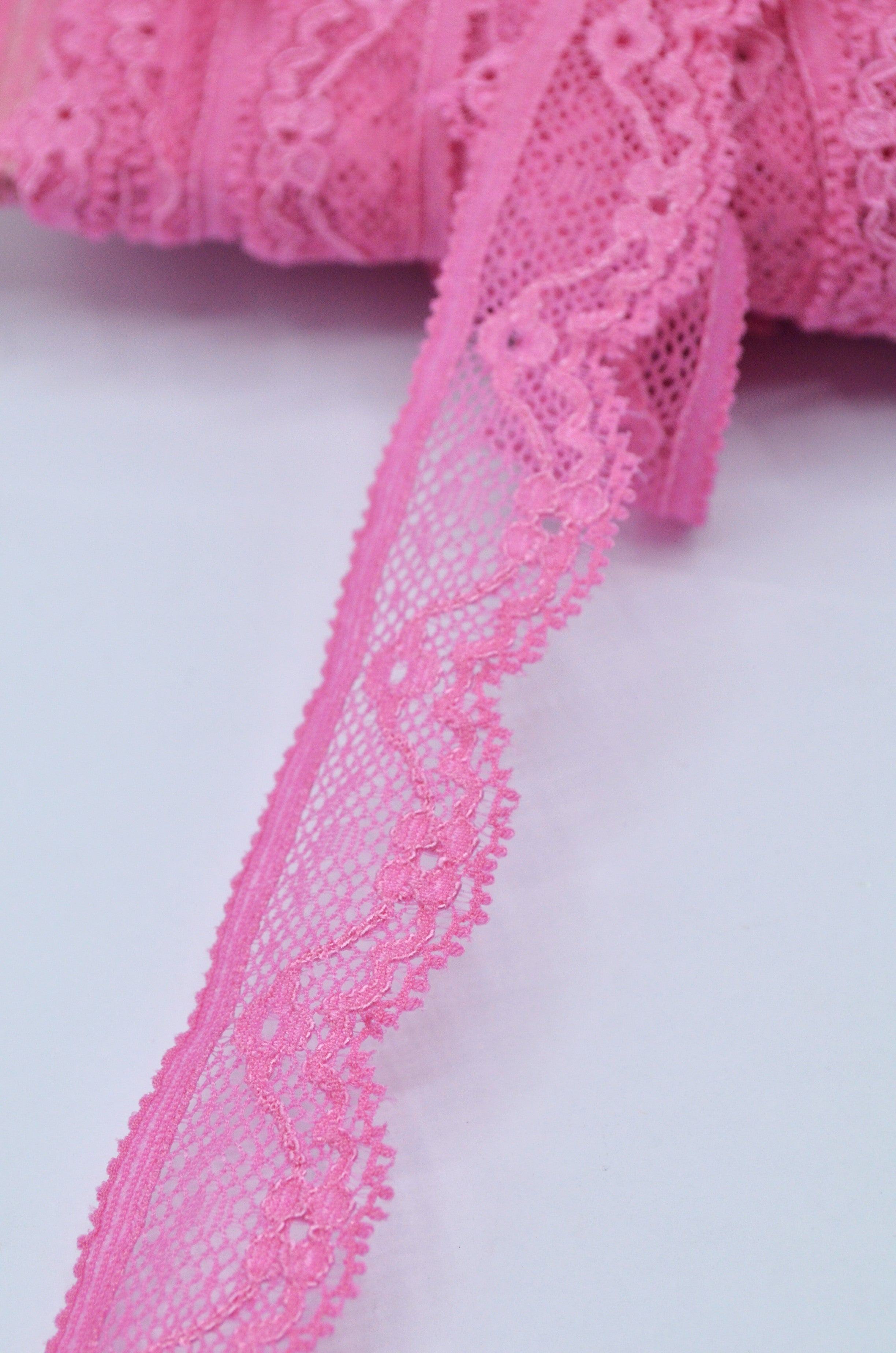 Dantela Elastica 2.50cm, Roz