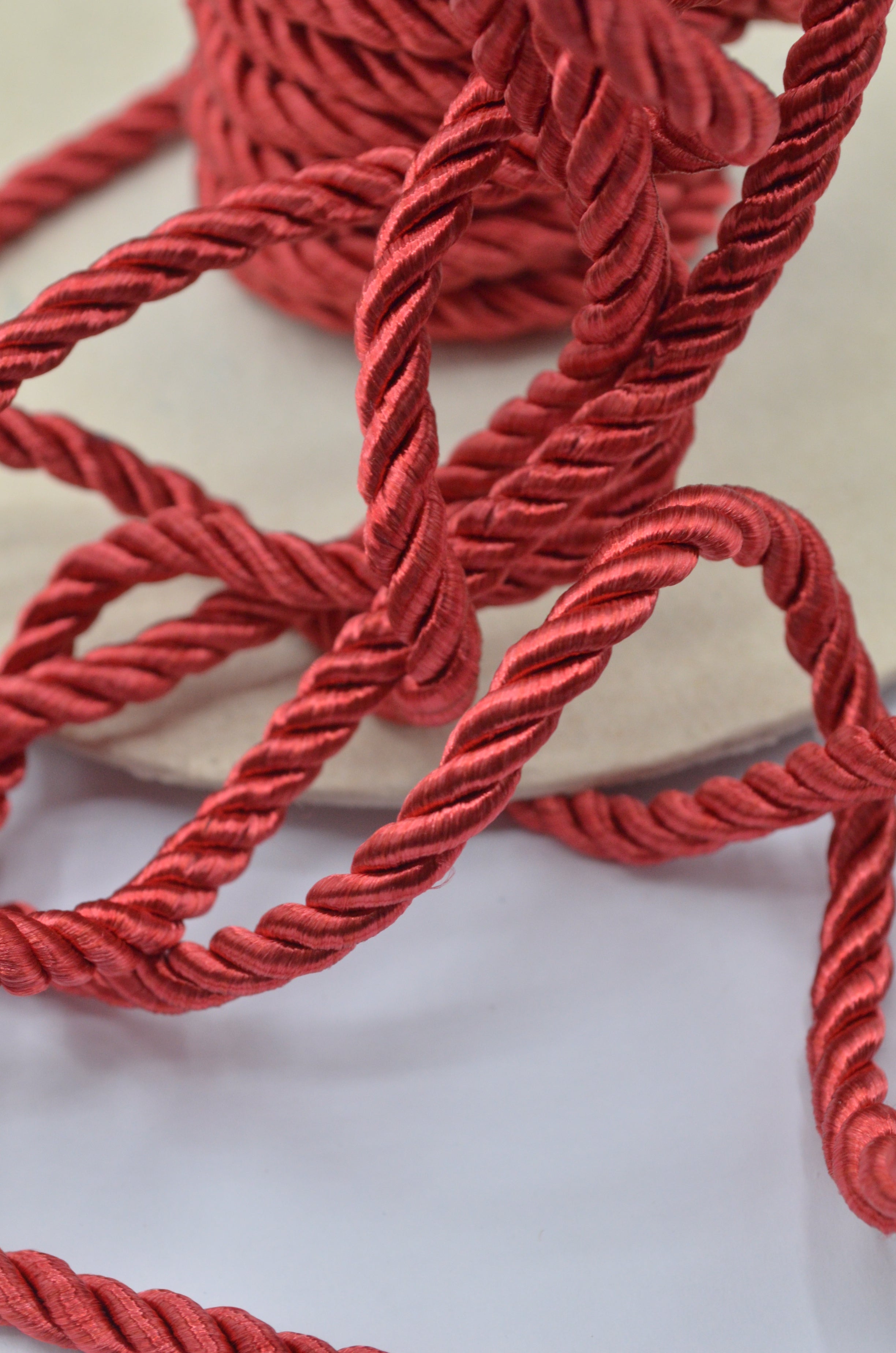 Snur Rasucit 6mm, Rosu carmin