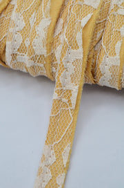 Paspoal din saten cu dantela 12mm