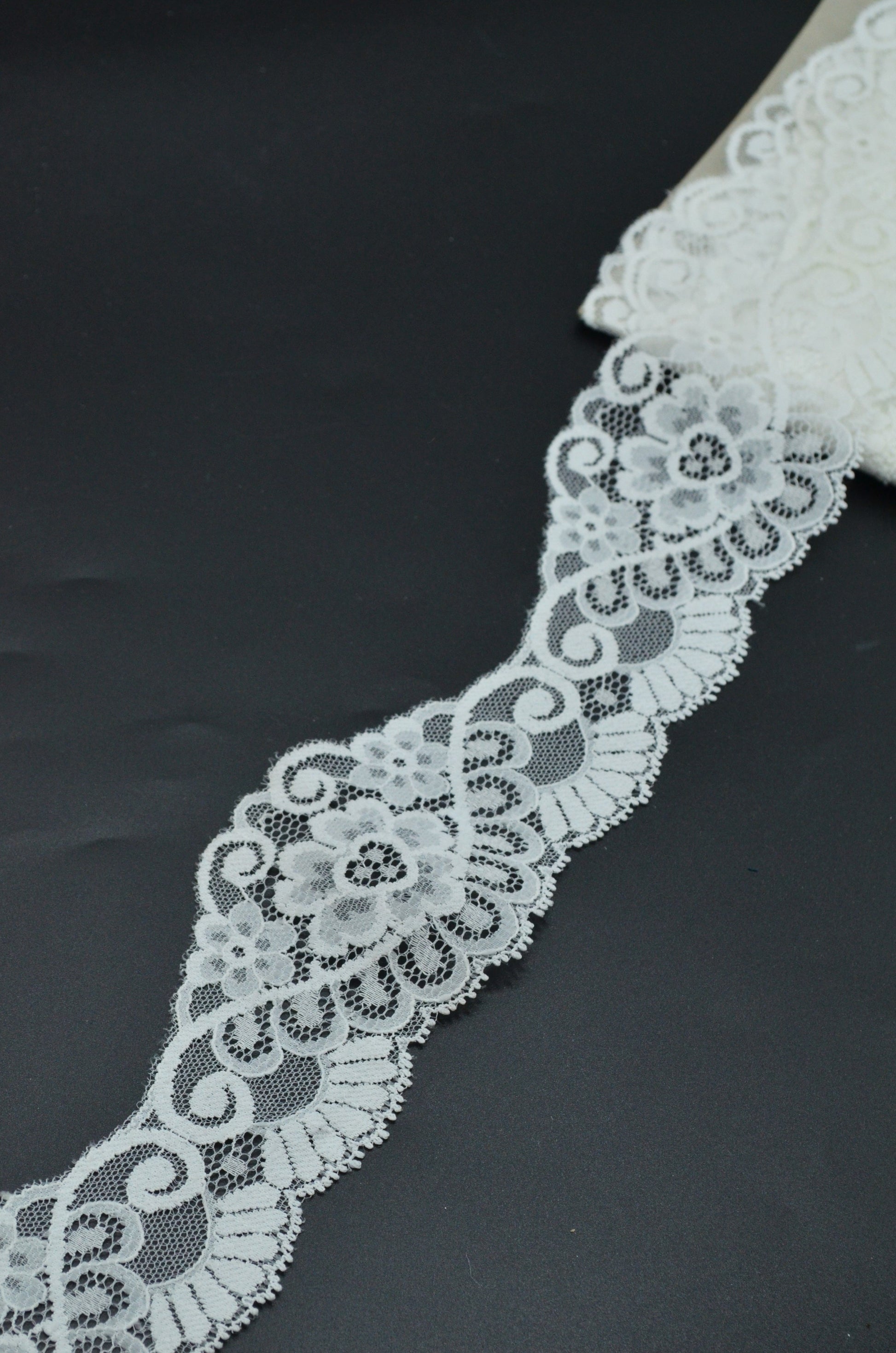 Dantela 6.50cm, Alb