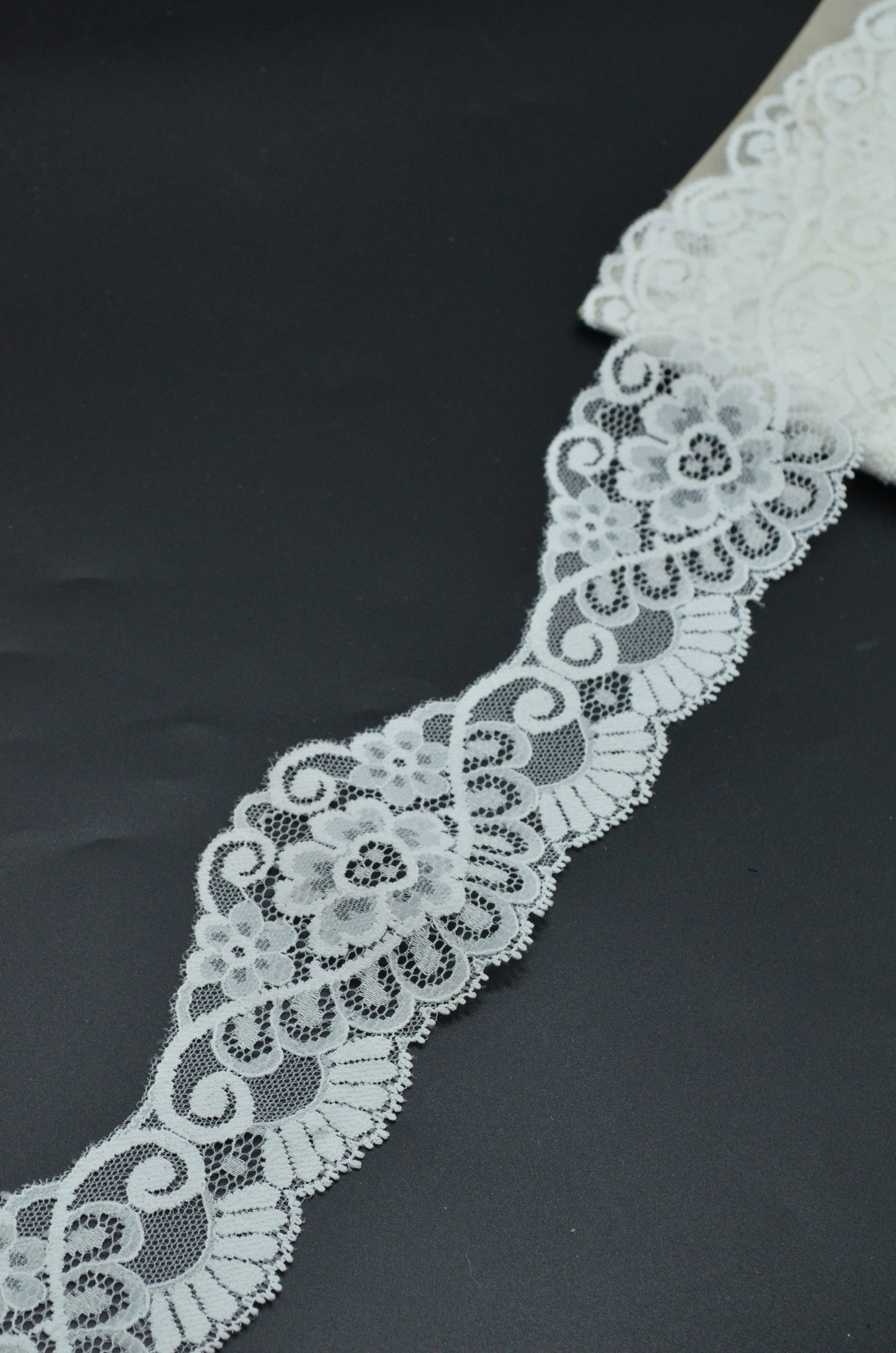 Dantela 6.50cm, Alb