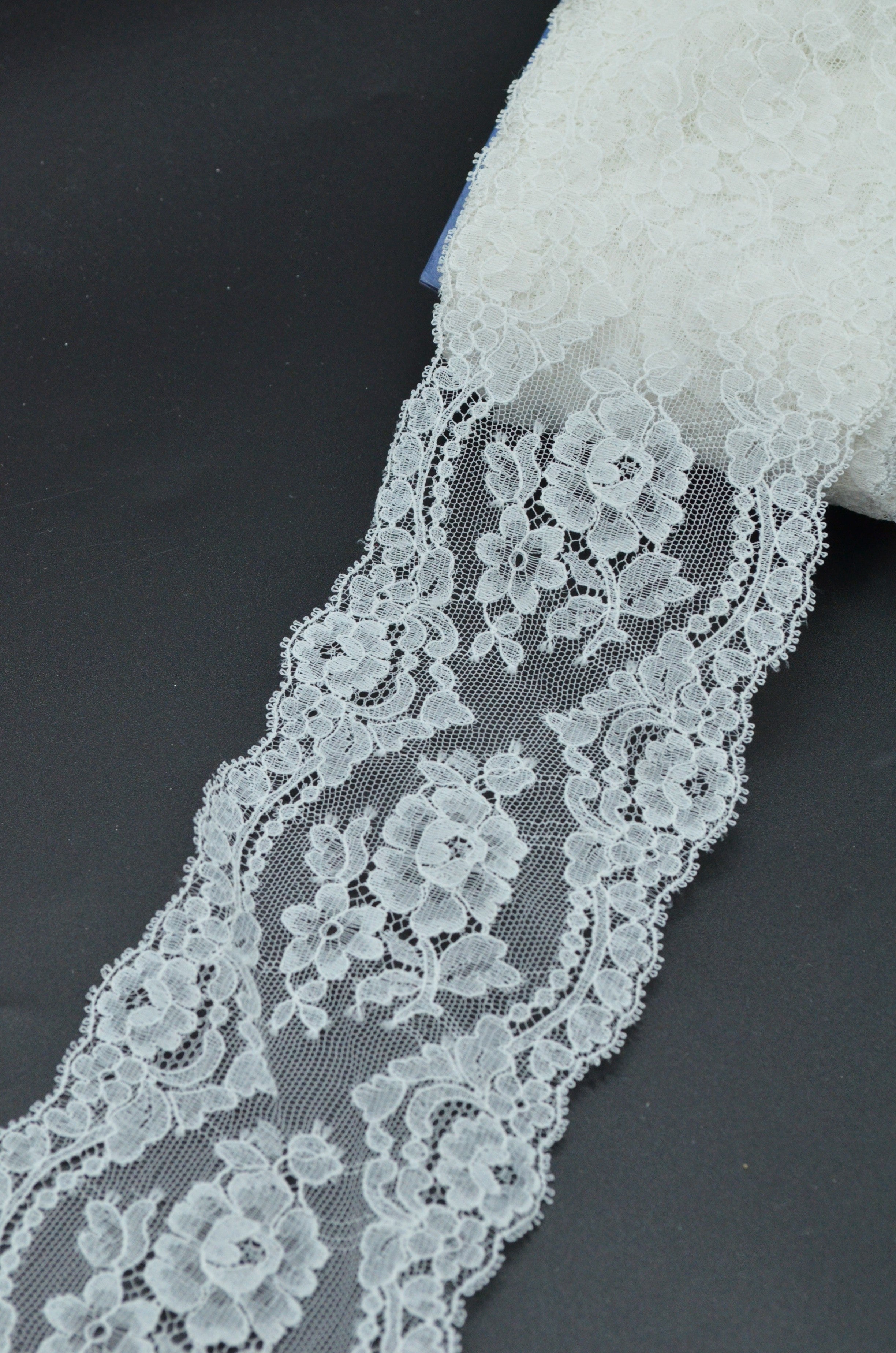 Dantela 8cm, Alb