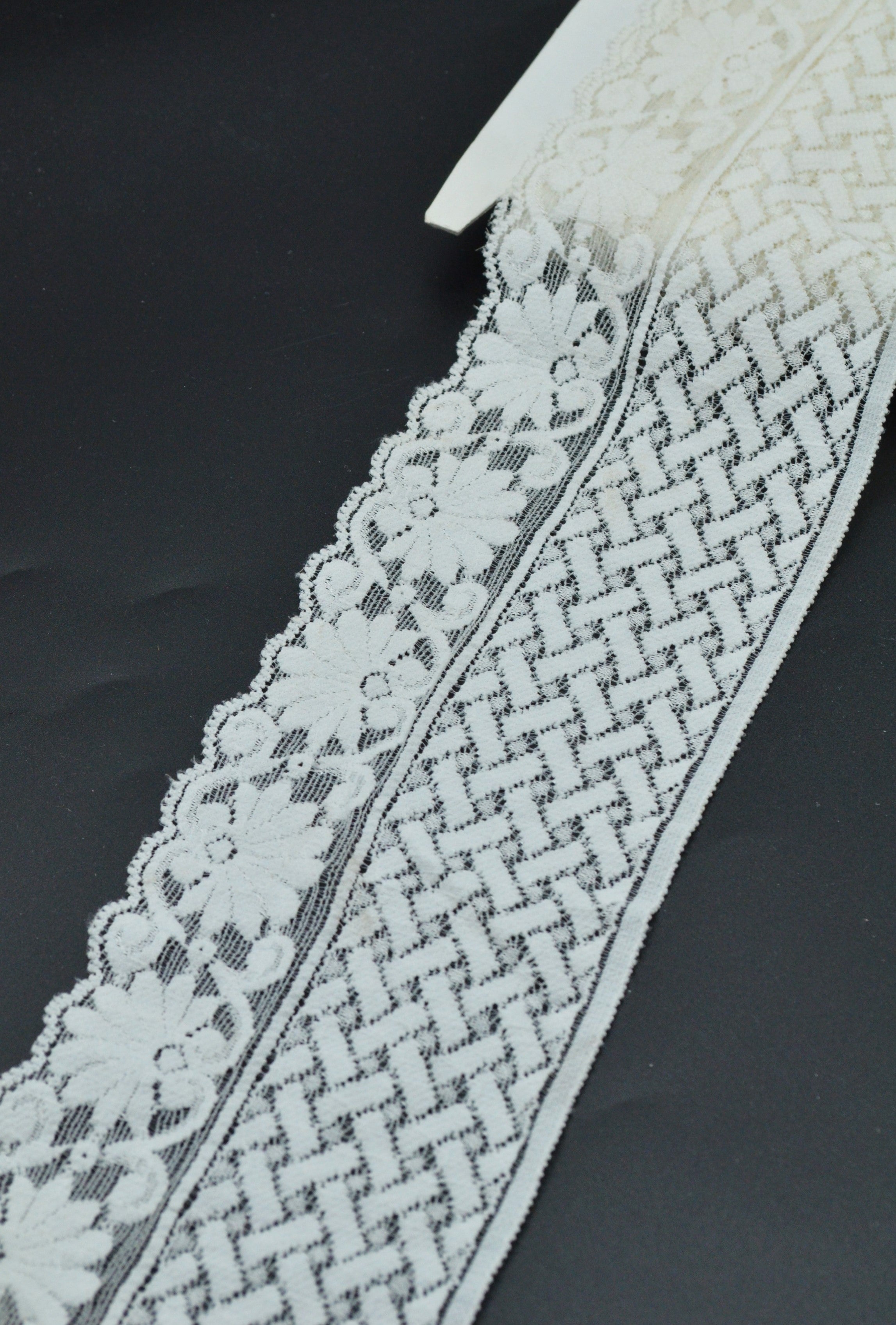 Dantela Elastica 9.50cm, Ivoire