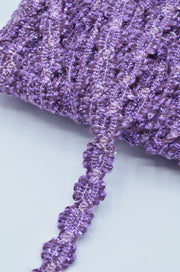 Dantela De Bumbac 1.50cm, Mov cu fir lurex