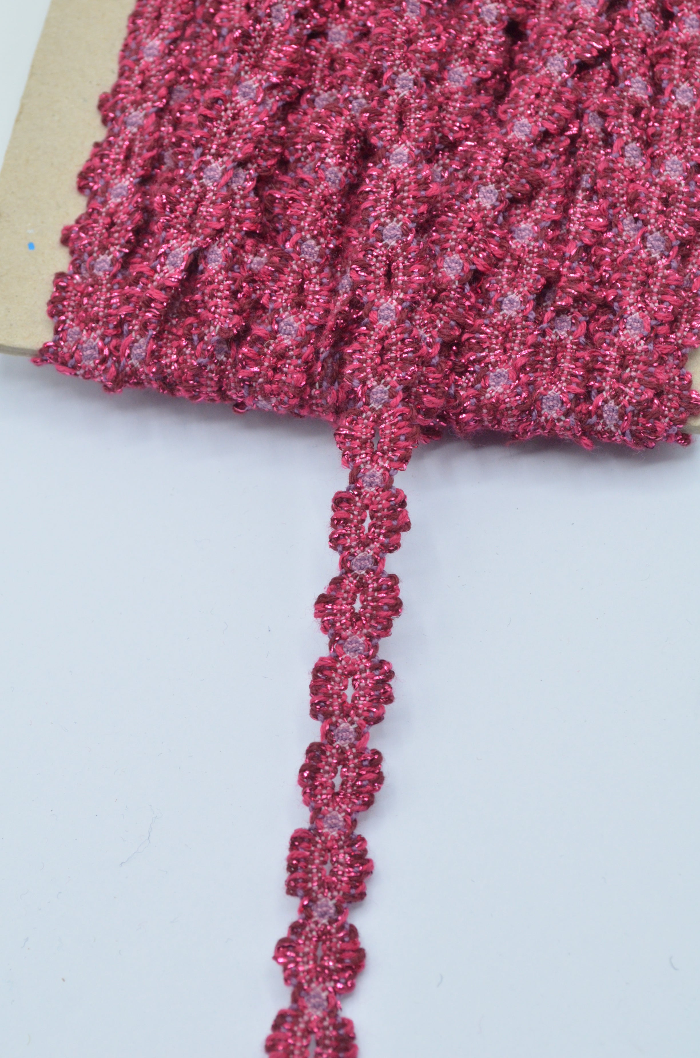 Dantela De Bumbac 1.50cm, Siclam cu fir lurex