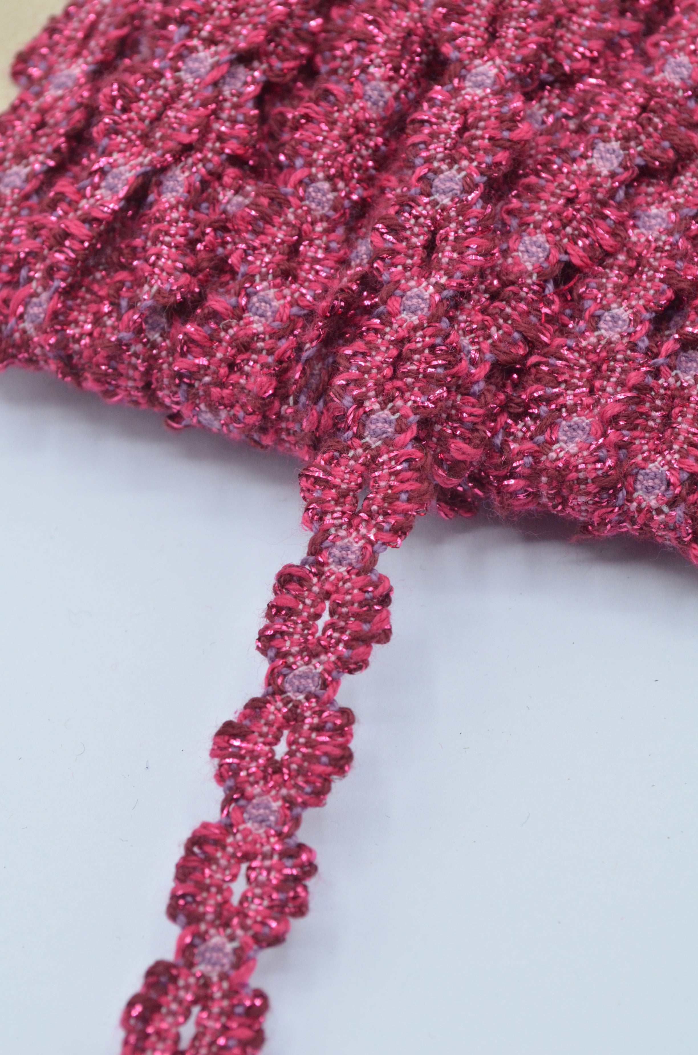 Dantela De Bumbac 1.50cm, Siclam cu fir lurex