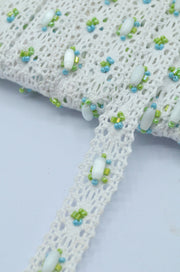 Dantela De Bumbac Cu Margele 2cm