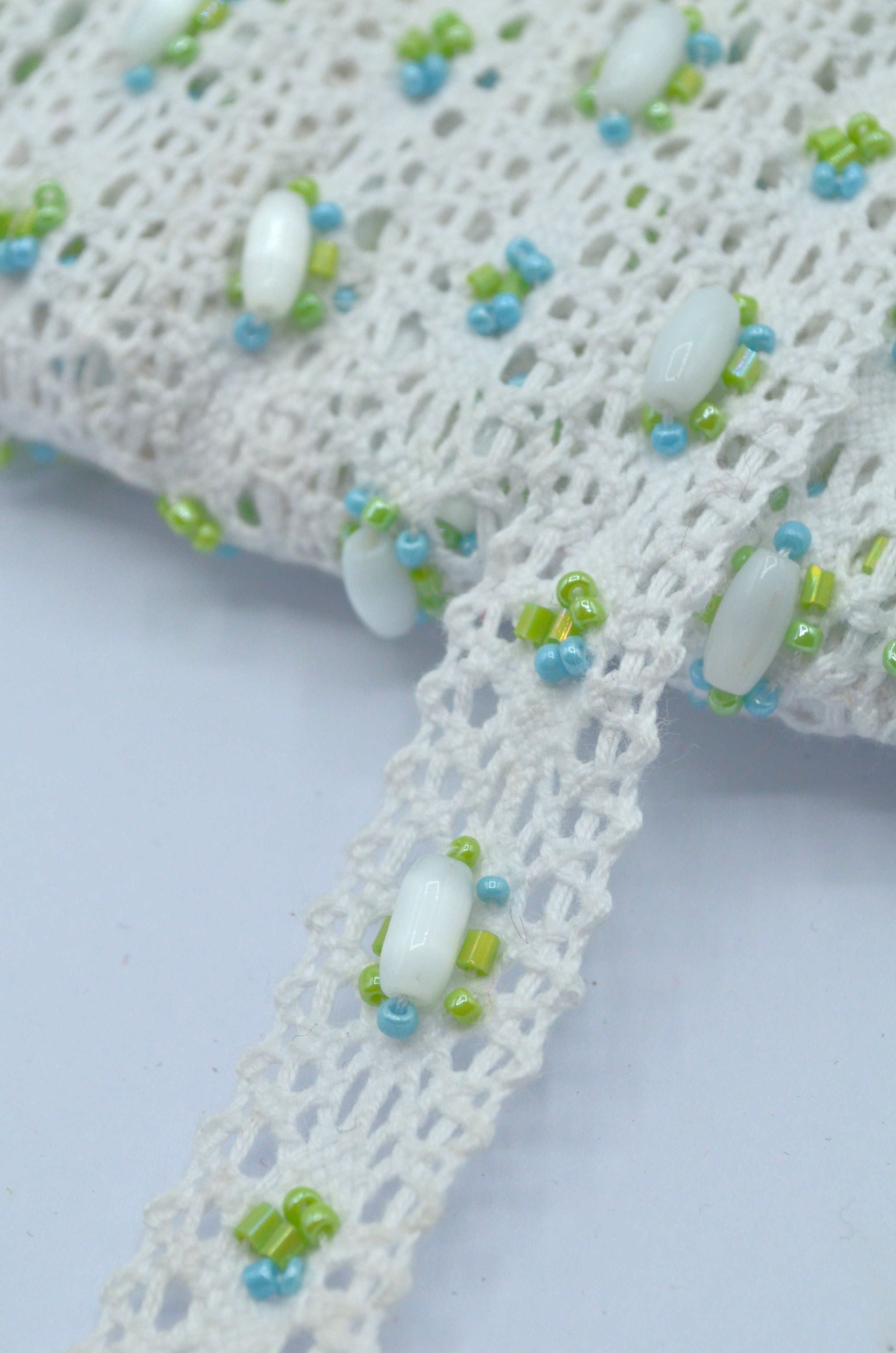 Dantela De Bumbac Cu Margele 2cm