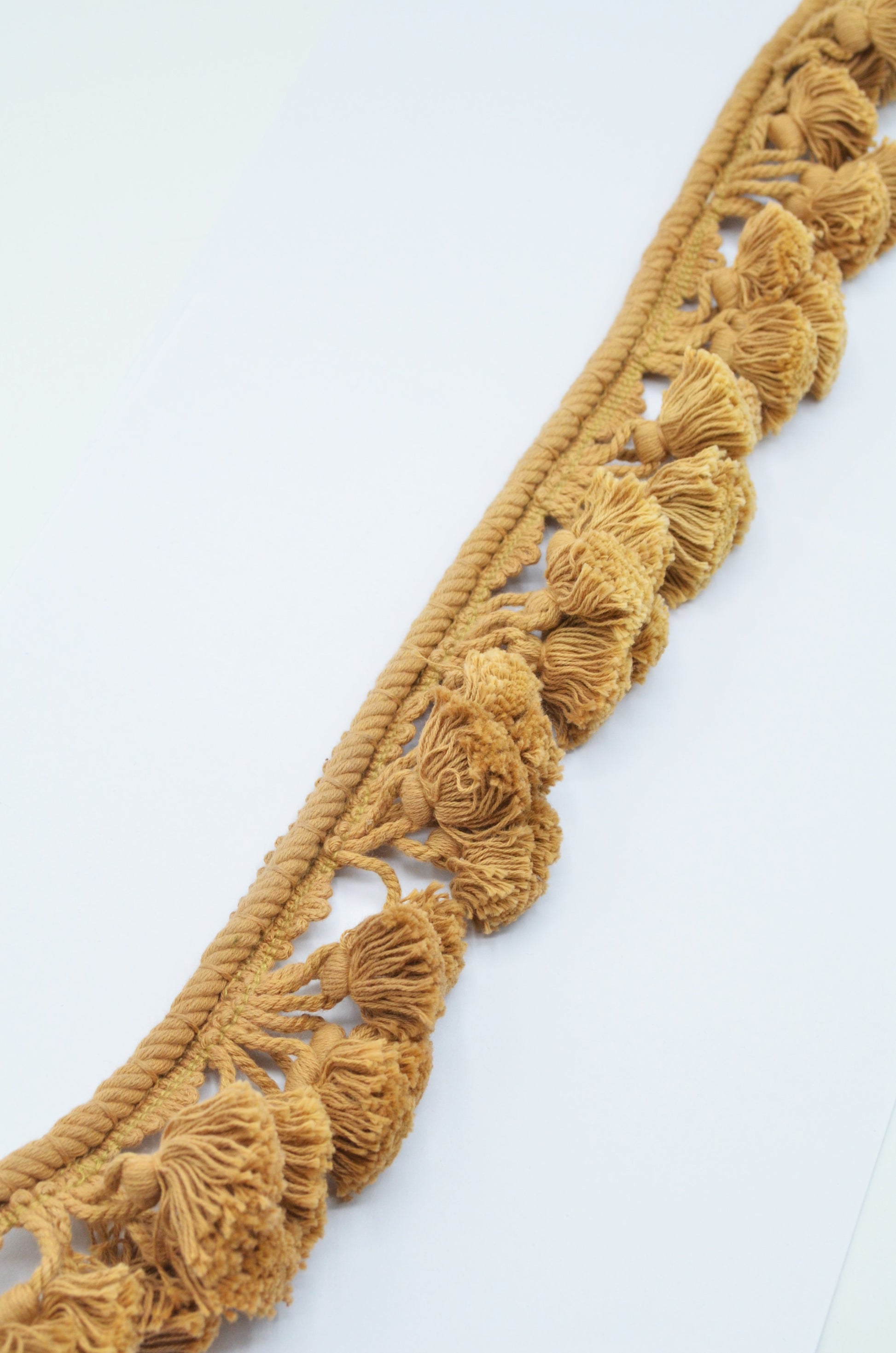 Banda Cu Ciucuri Din Bumbac, 6cm, Bej