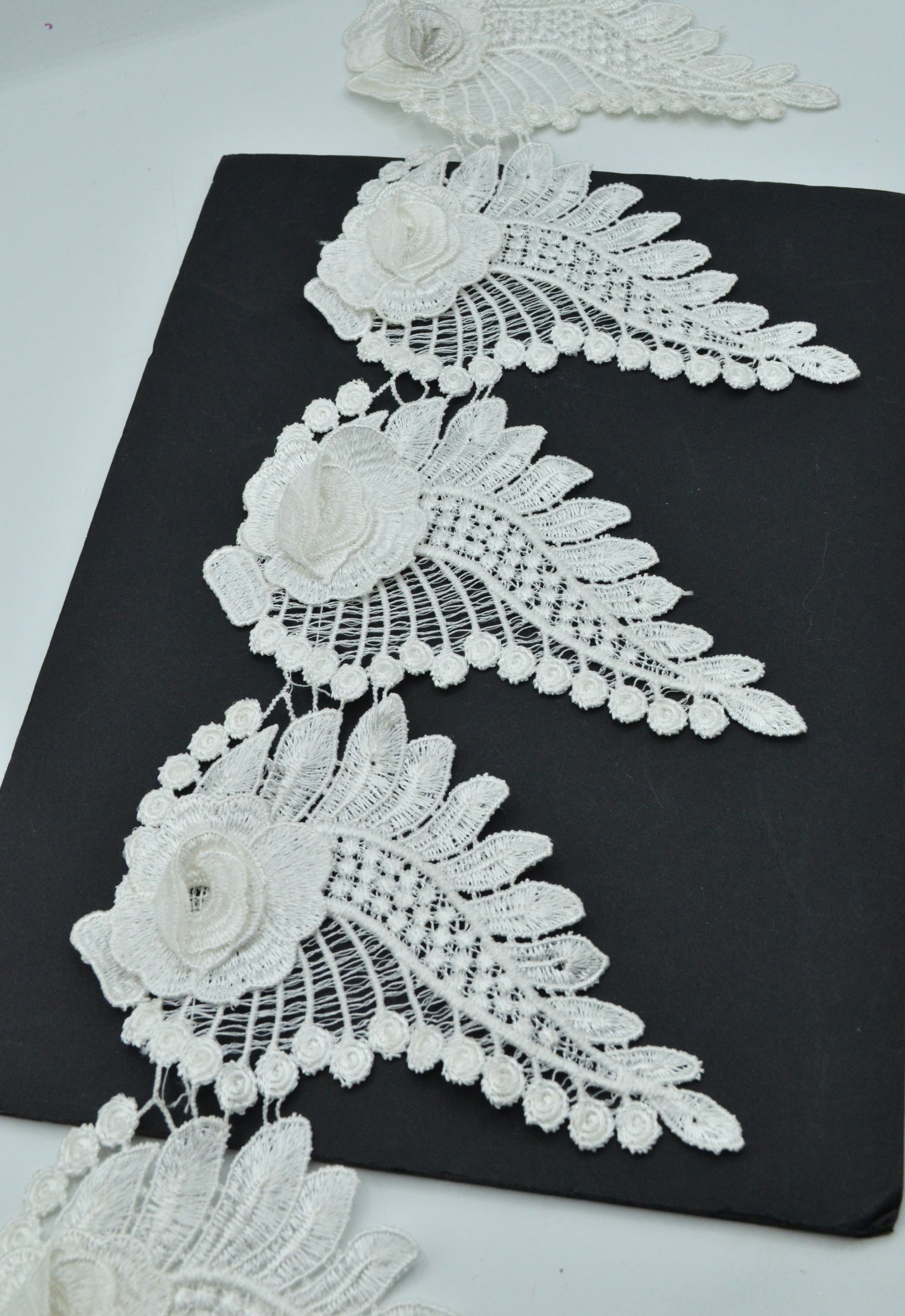 Broderie Sparta 16x10cm, Ivoire