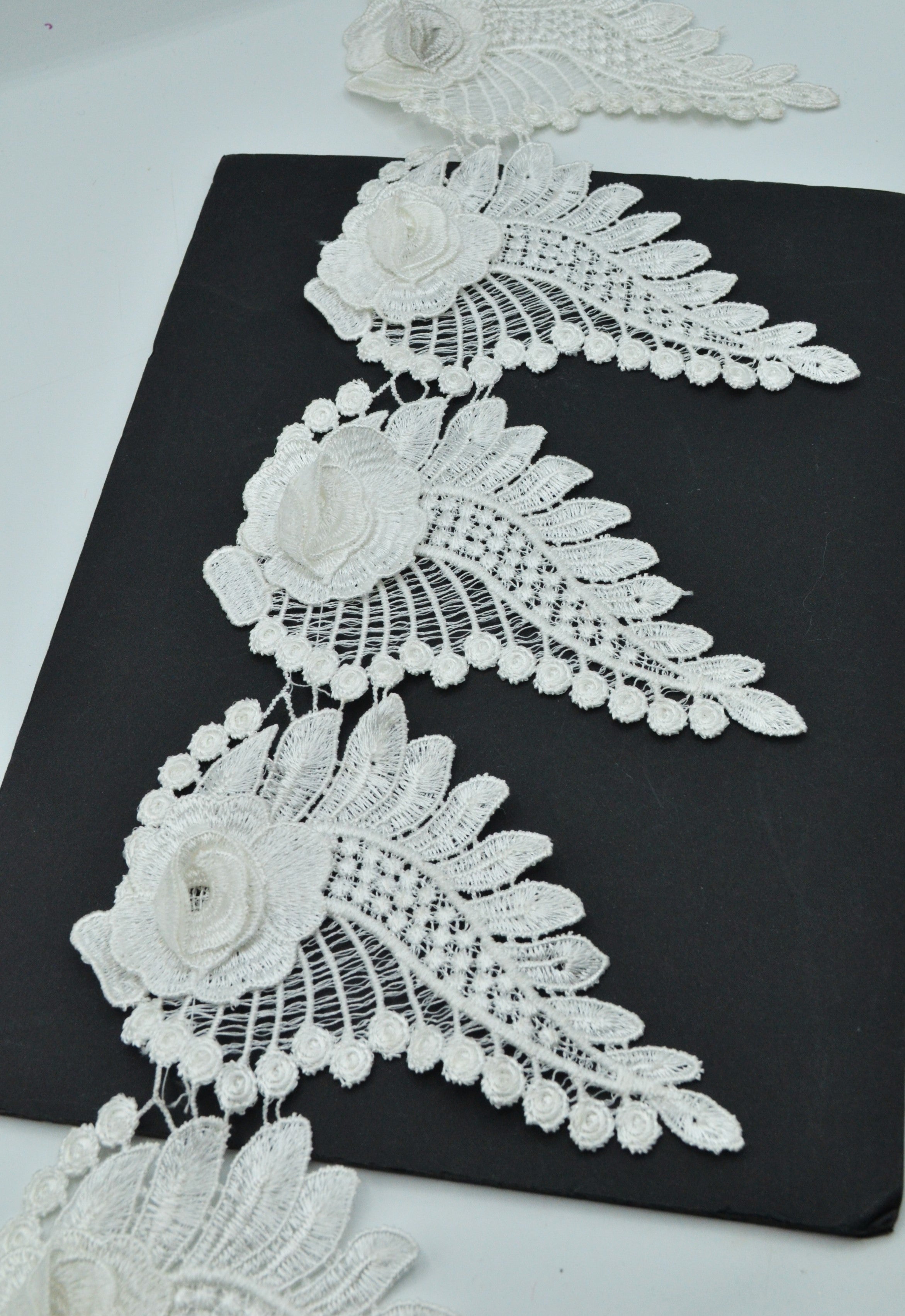 Broderie Sparta 16x10cm, Ivoire