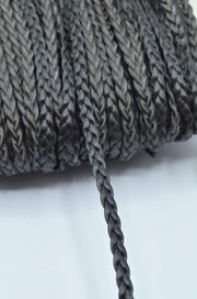 Snur Impletit Din Piele Ecologica 5mm, Negru
