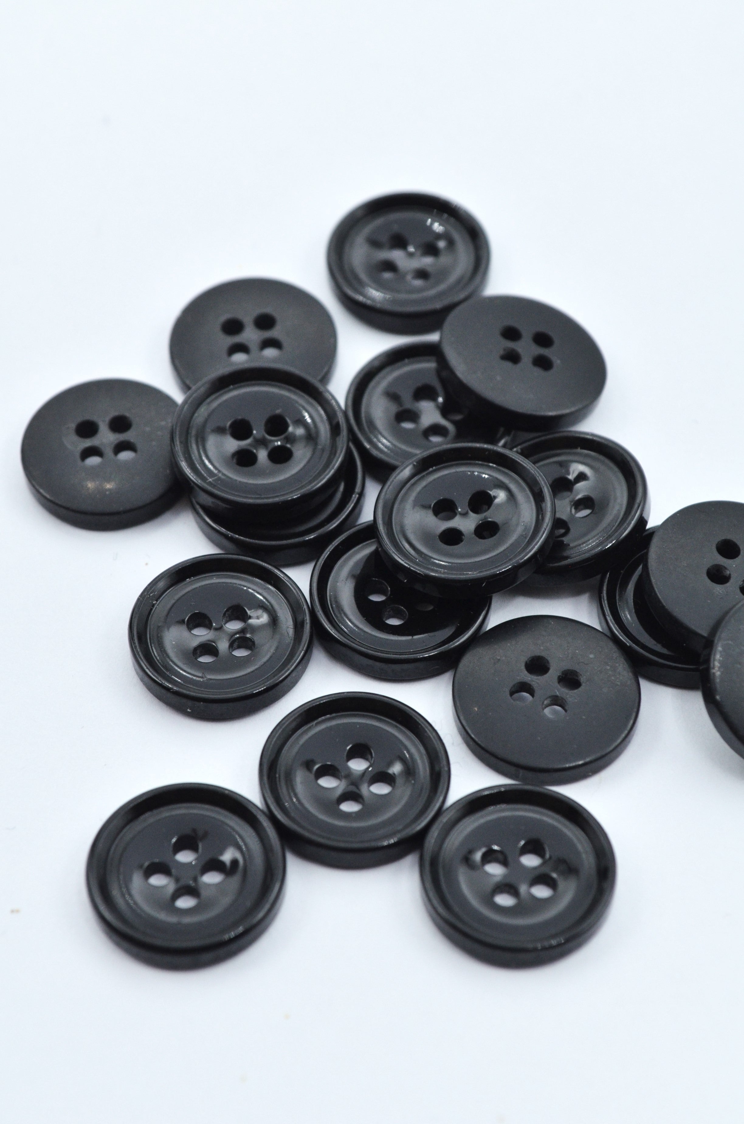 Nasturi De Plastic 15mm, Negru