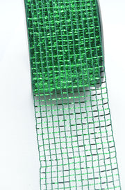 Panglica Plasa Cu Lurex 6.30cm, Verde