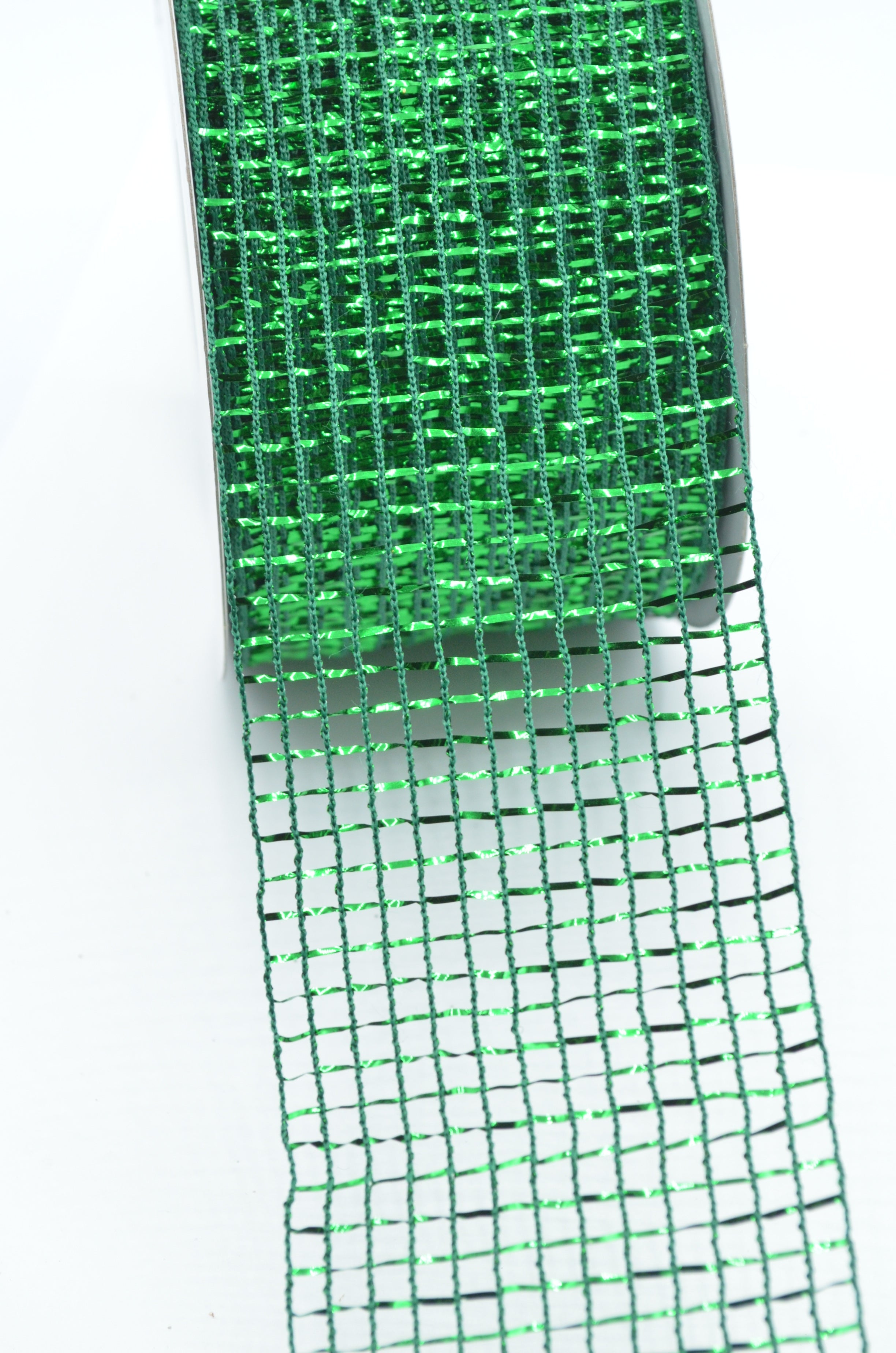 Panglica Plasa Cu Lurex 6.30cm, Verde