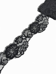 Dantela neagra 8cm - preț pe metru