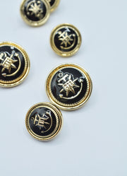 Nasturi De Plastic Negru Cu Auriu