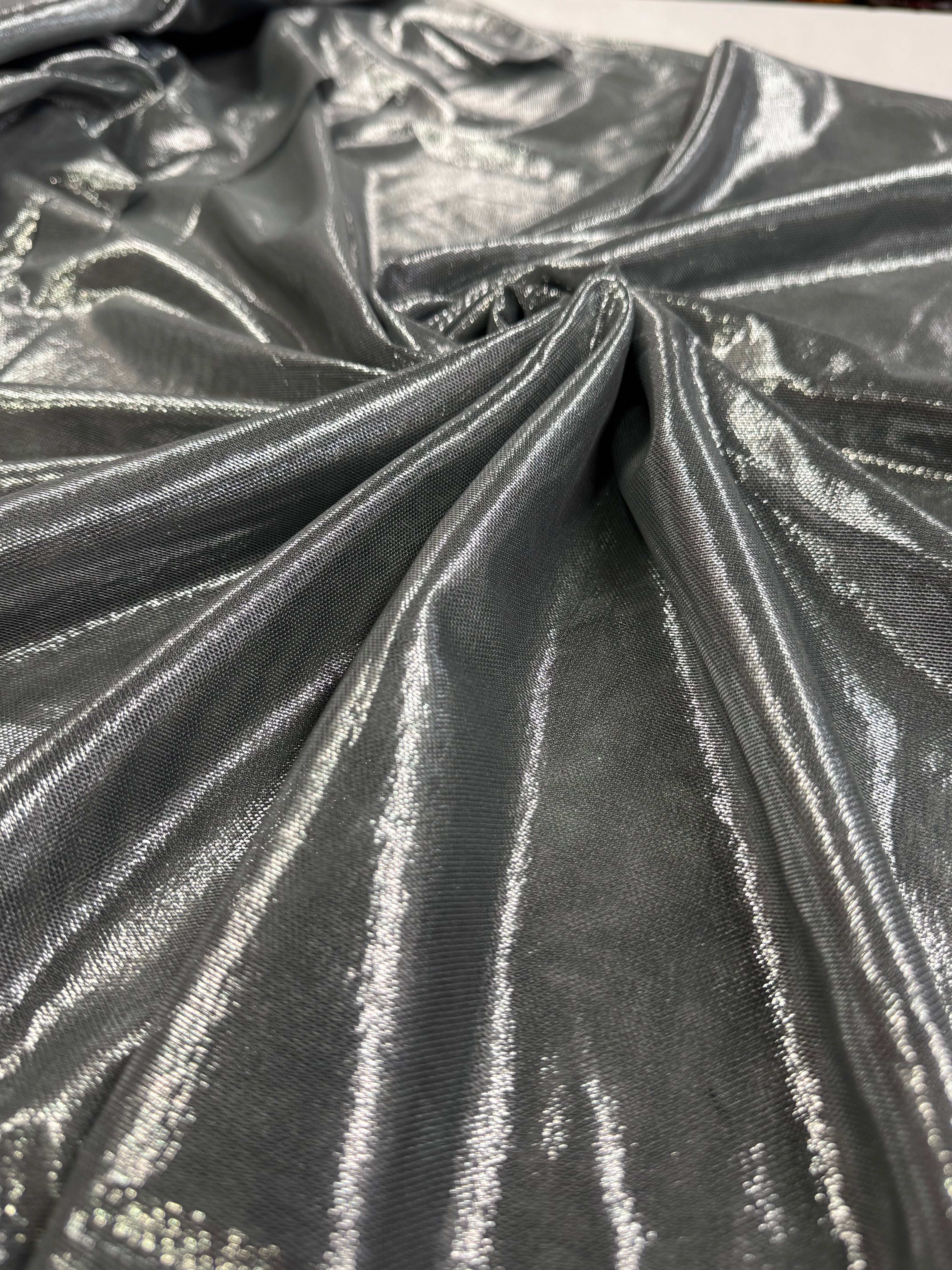 Tull Elastic Metalizat - Gri