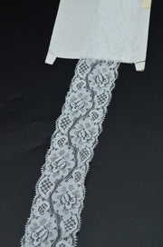 Dantela Elastica 5.50cm, Alb