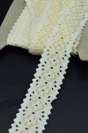 Dantela Elastica 3.4cm, Crem