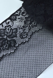 Dantela 17cm, Negru