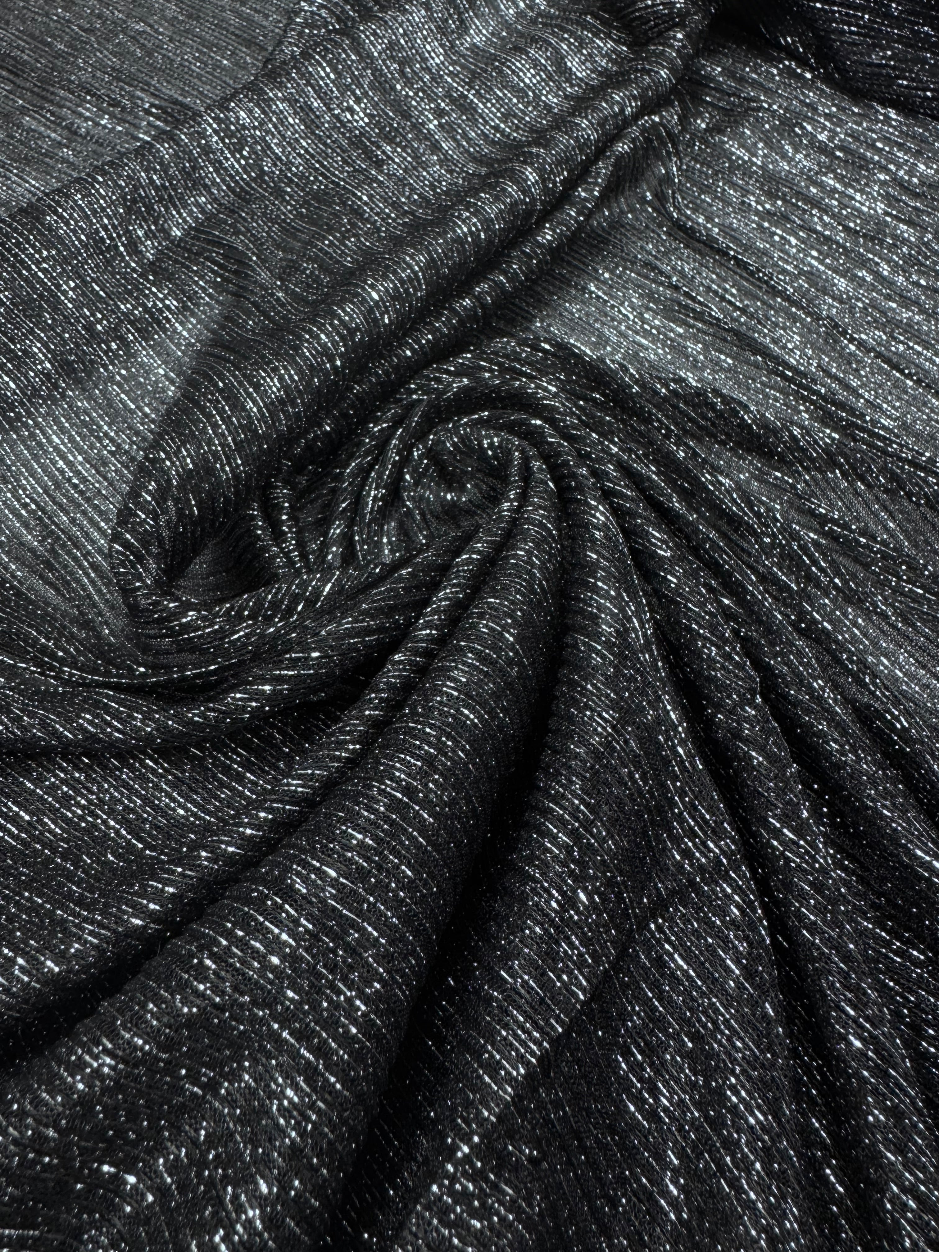 Lurex Negru Cu Argintiu