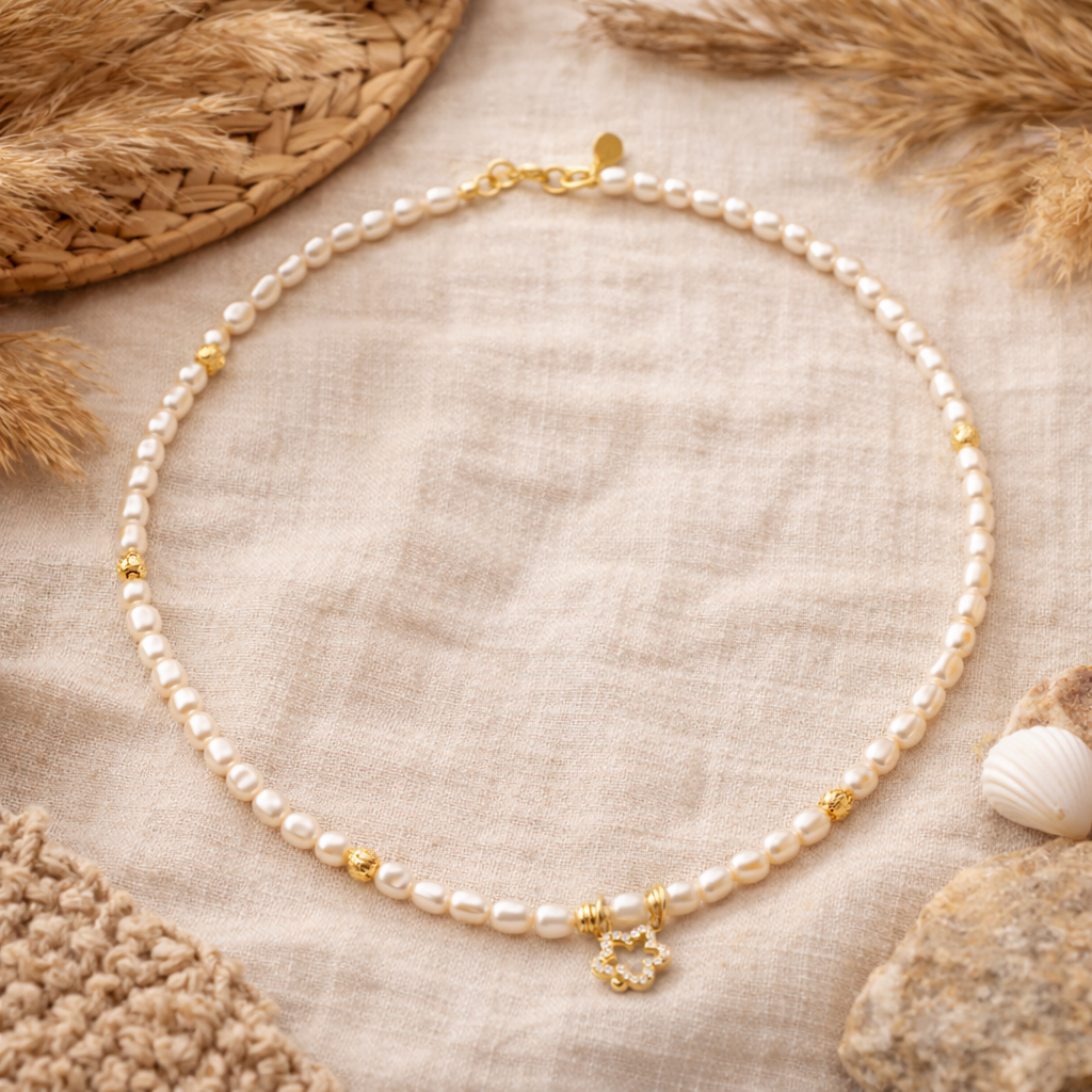 Colier Din Perle Si Argint 925