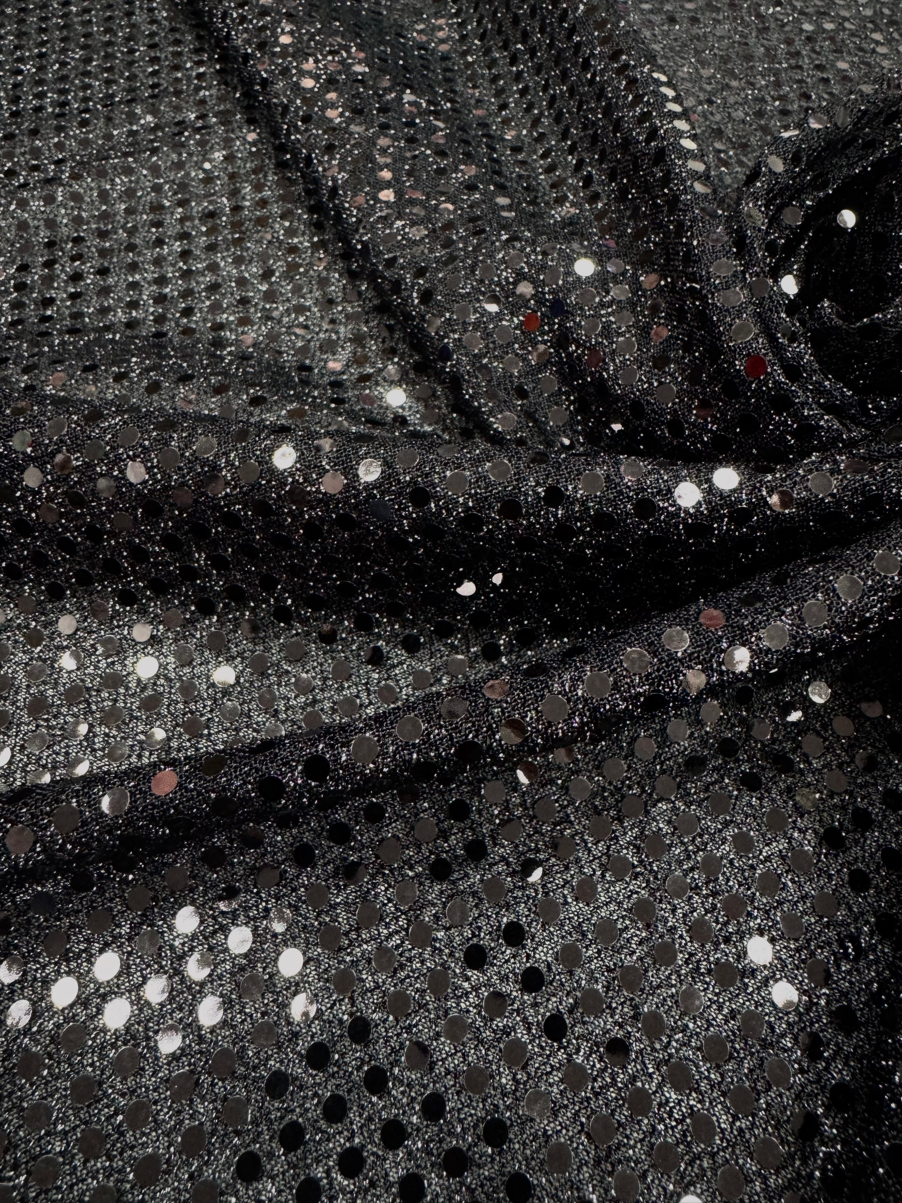 Lurex negru cu paiete