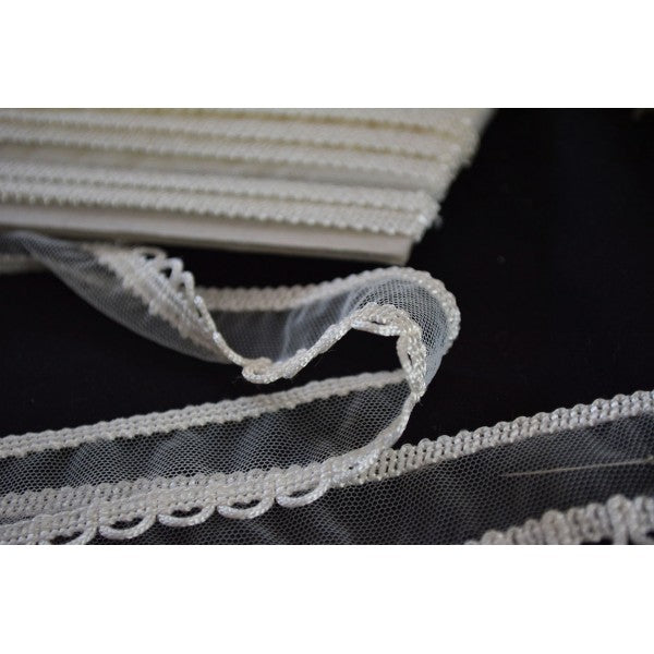 Pasmanterie Cu Bride, 38mm, Crem