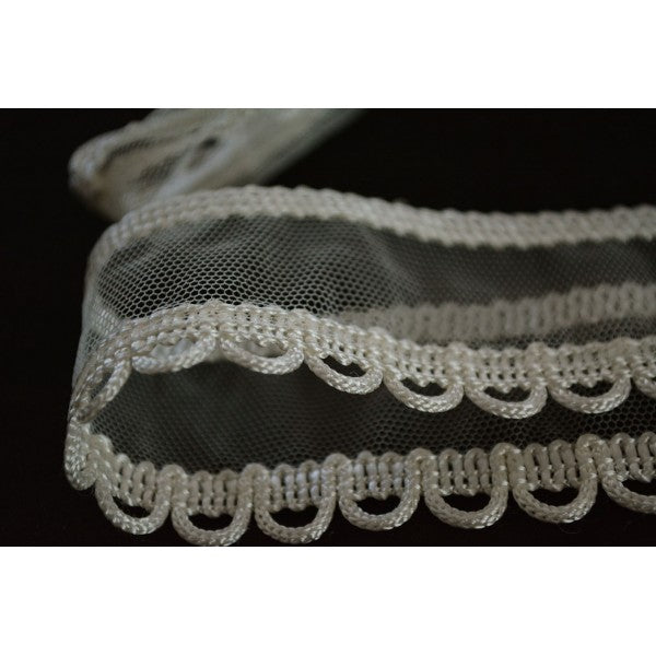 Pasmanterie Cu Bride, 38mm, Crem
