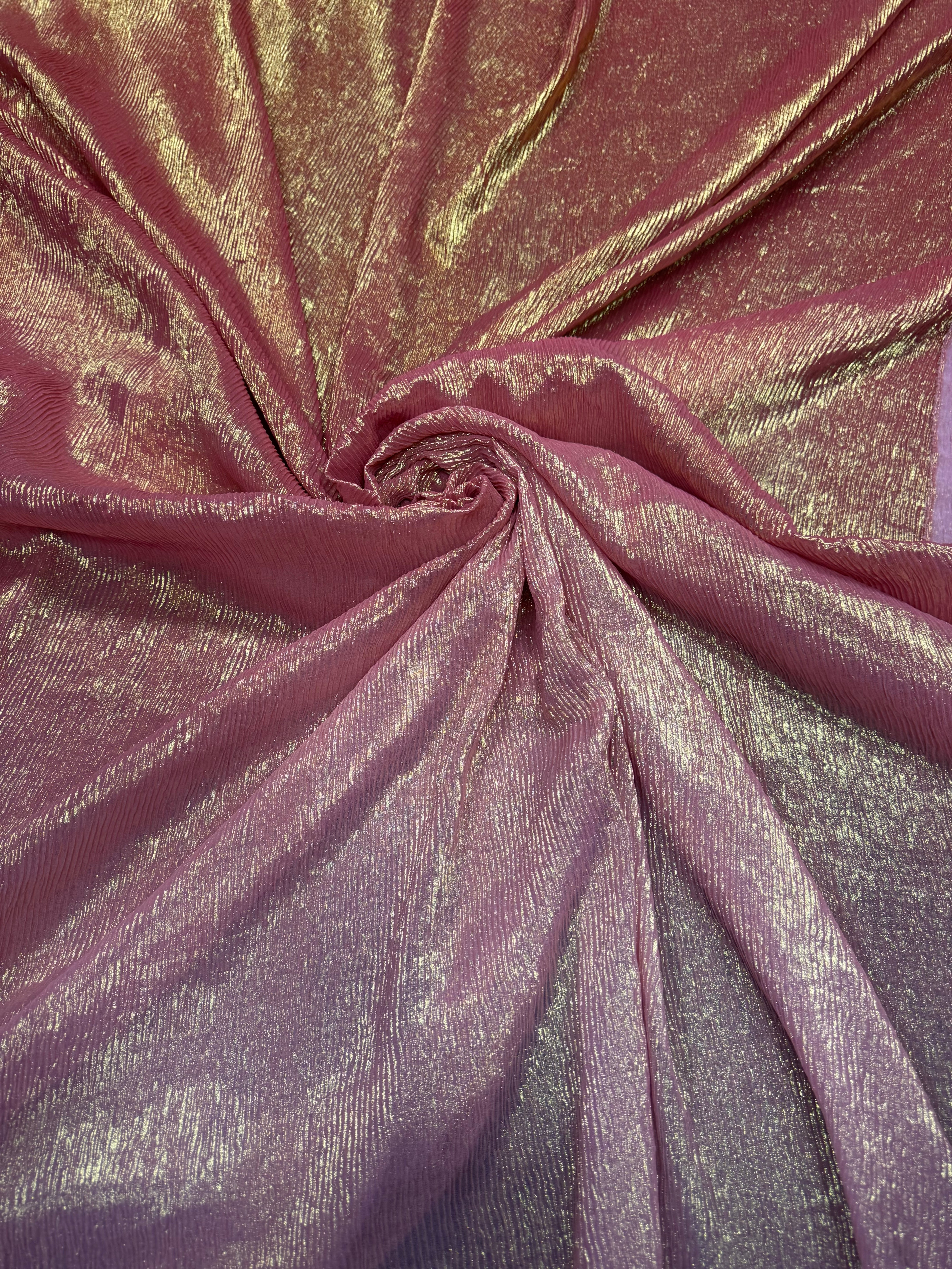 Voal Fin Creponat Metalizat In Degrade